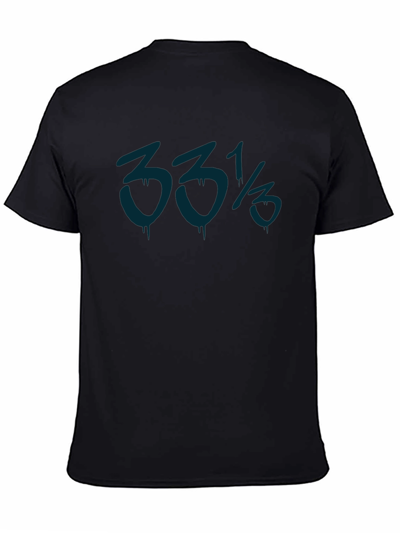 33 1/3 RPM Graphic Tee - Black Casual T-Shirt