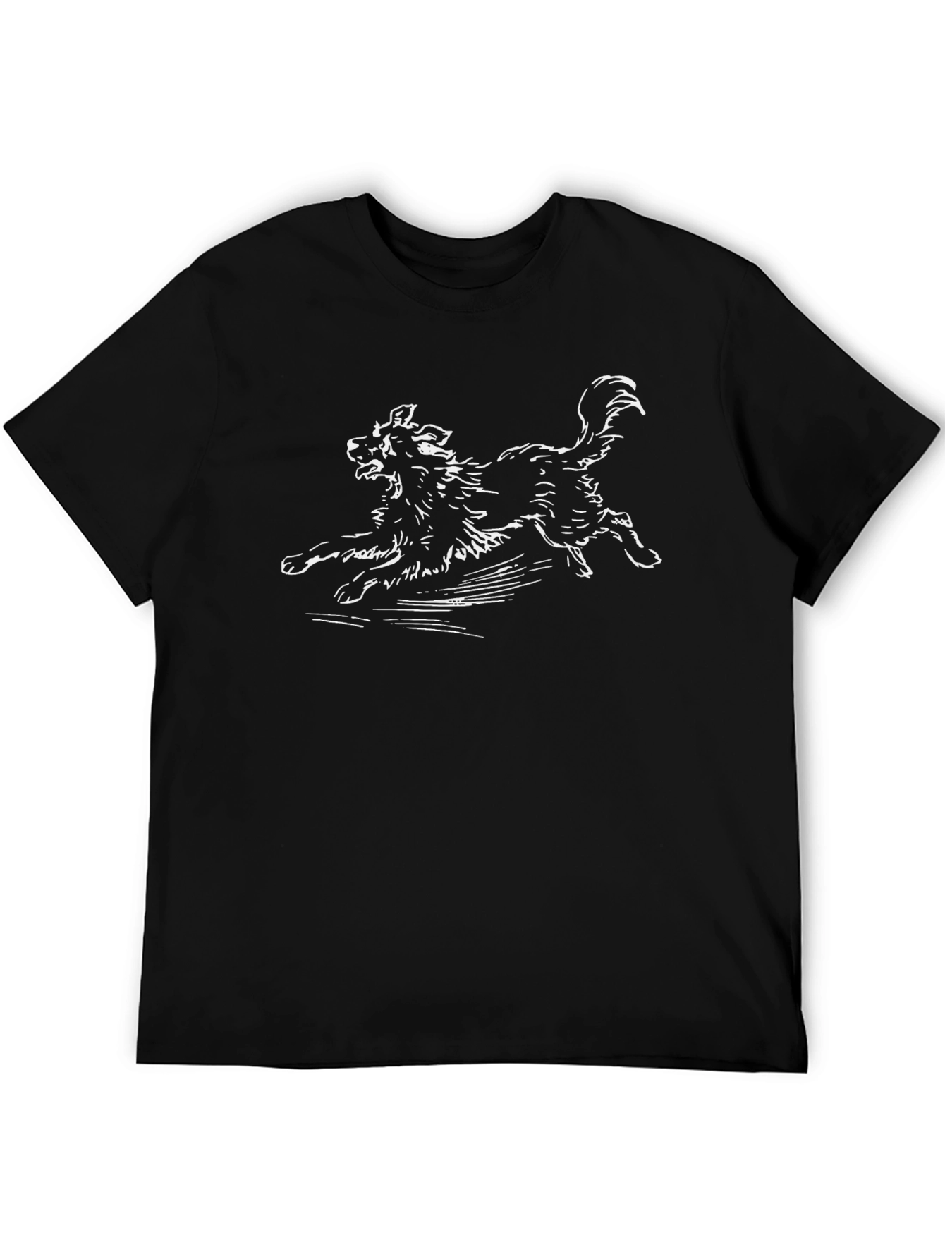 Running Dog Sketch T-Shirt – Minimalist Dog Lover Graphic Tee