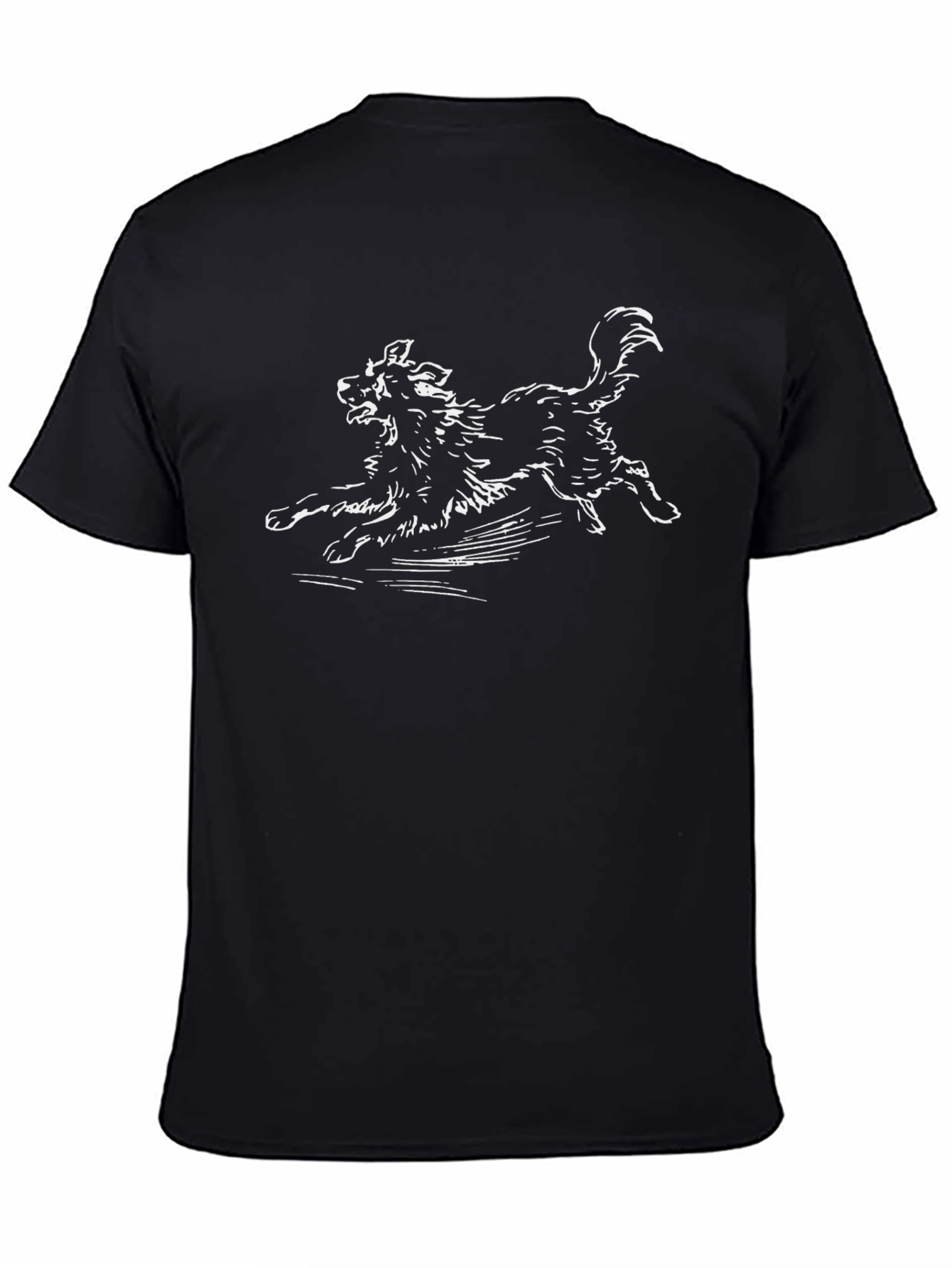 Running Dog Sketch T-Shirt – Minimalist Dog Lover Graphic Tee