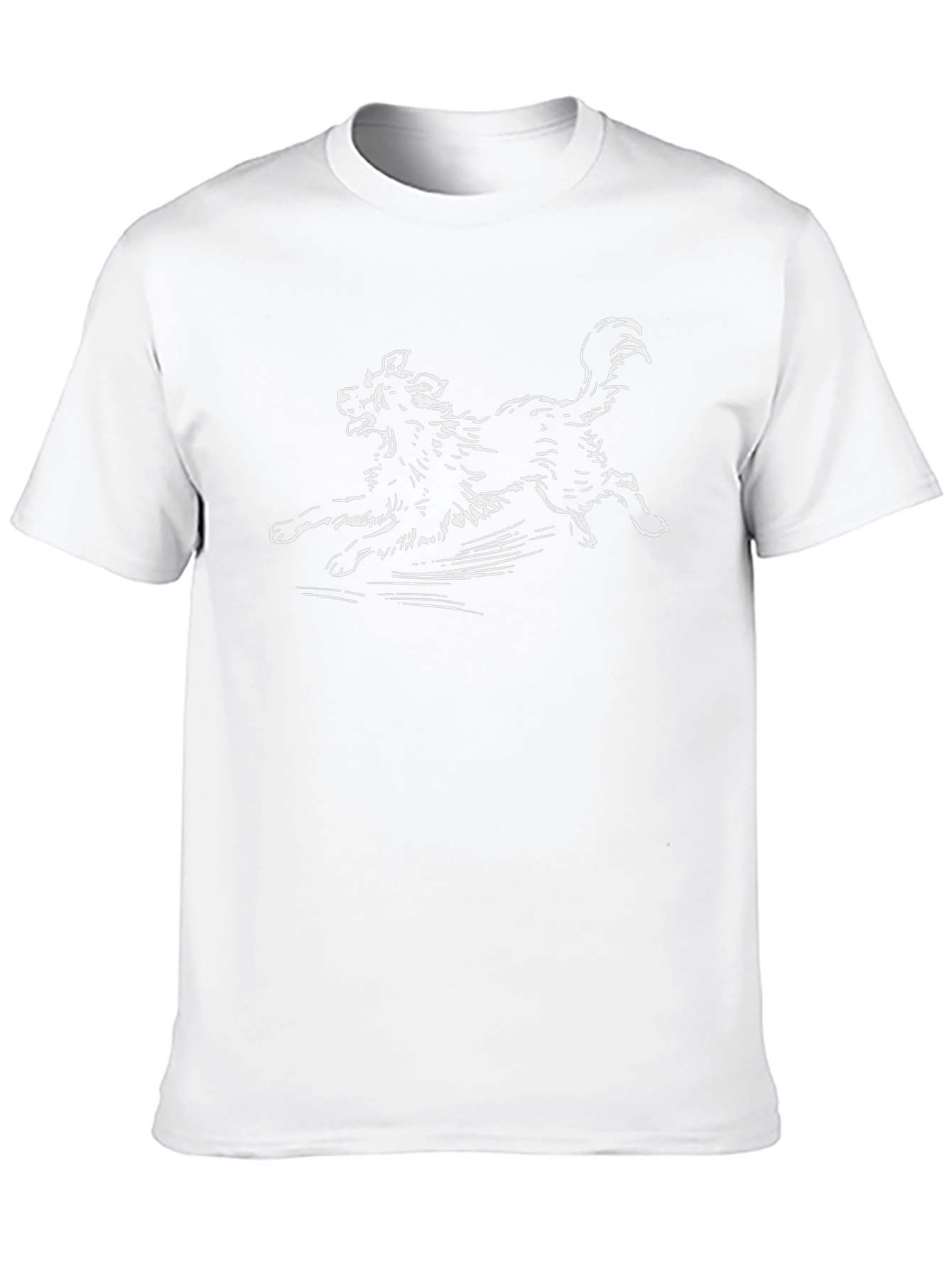 Running Dog Sketch T-Shirt – Minimalist Dog Lover Graphic Tee