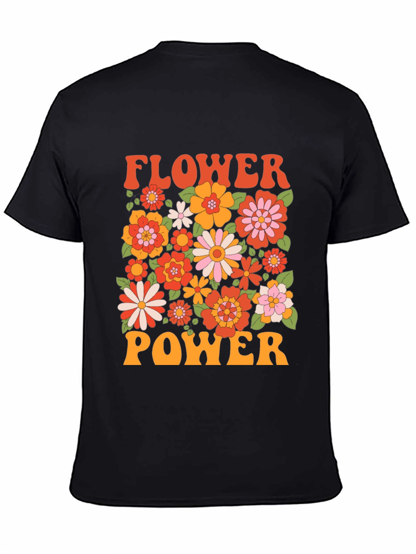Retro Flower Power Graphic T-Shirt