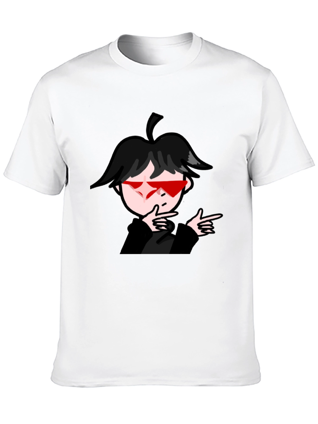 Cool Anime Boy Graphic Black T-Shirt
