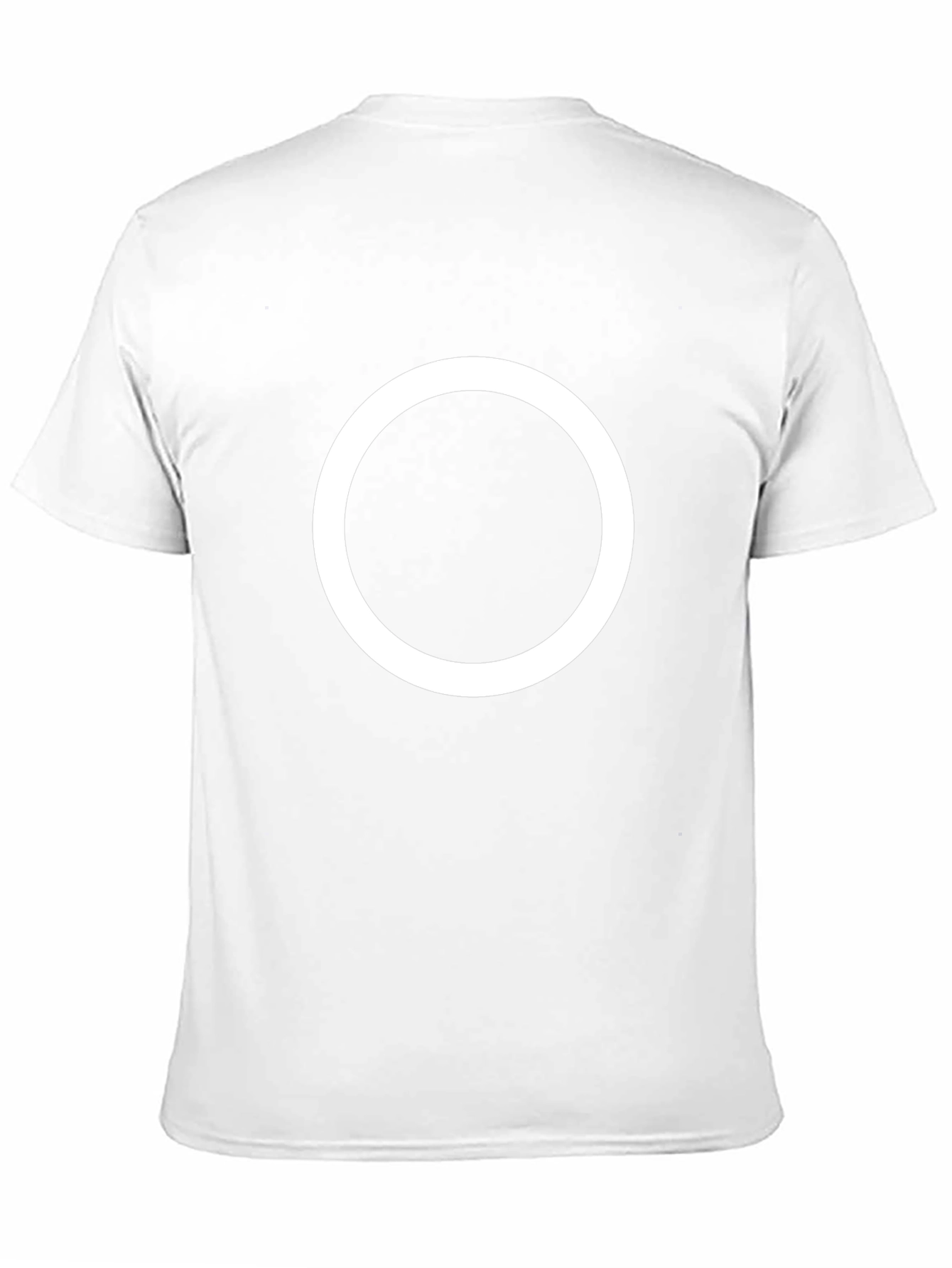 Black T-Shirt with White Circle Design