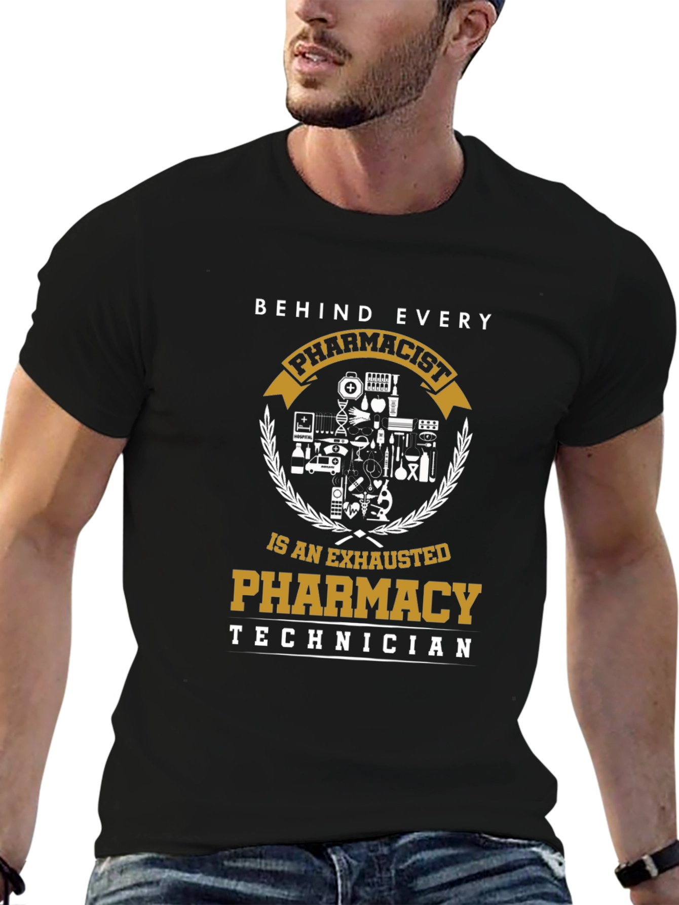 Pharmacist Technician T-Shirt: Exhausted Pharmacy Life