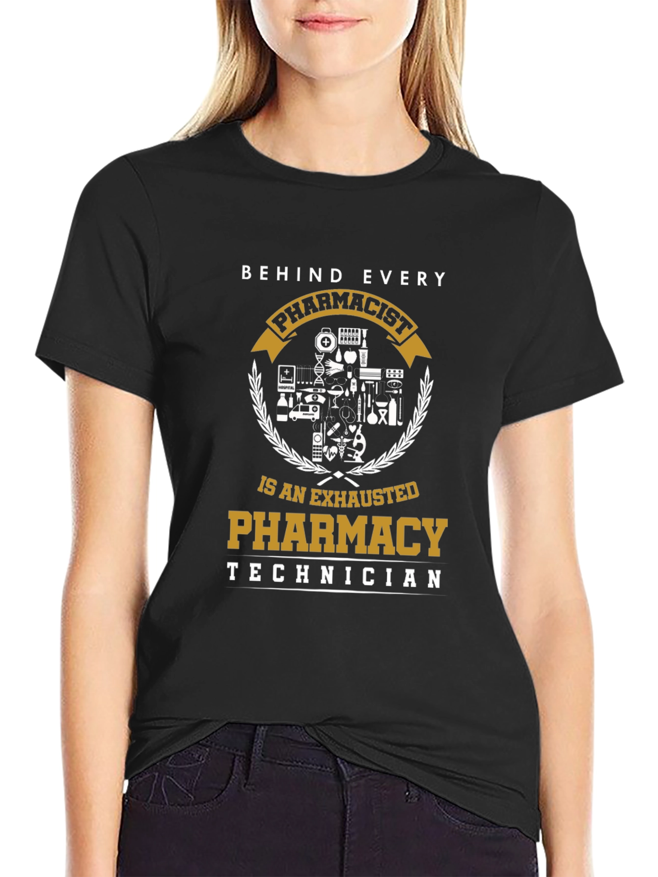 Pharmacist Technician T-Shirt: Exhausted Pharmacy Life