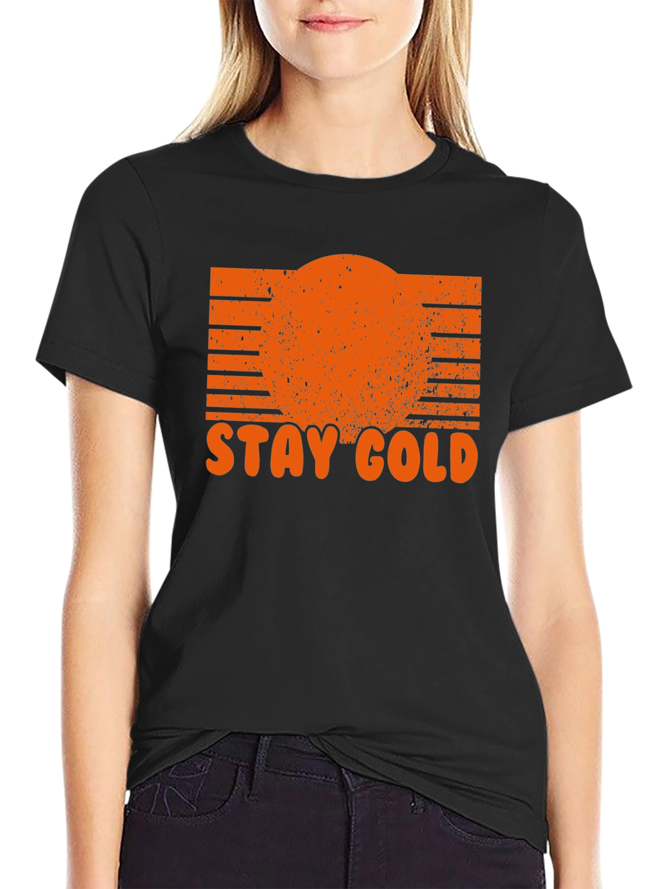 Stay Gold Graphic Tee - Retro Sunset T-Shirt