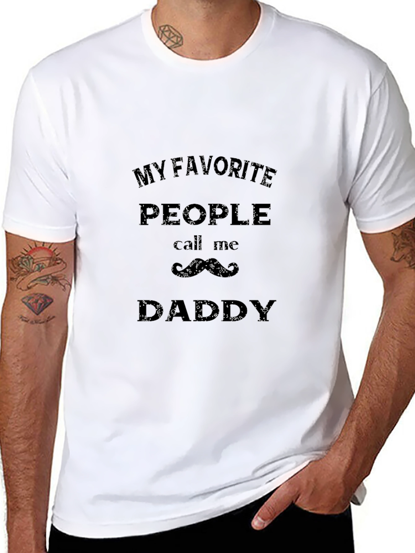 My Favorite People Call Me Daddy Black Tee