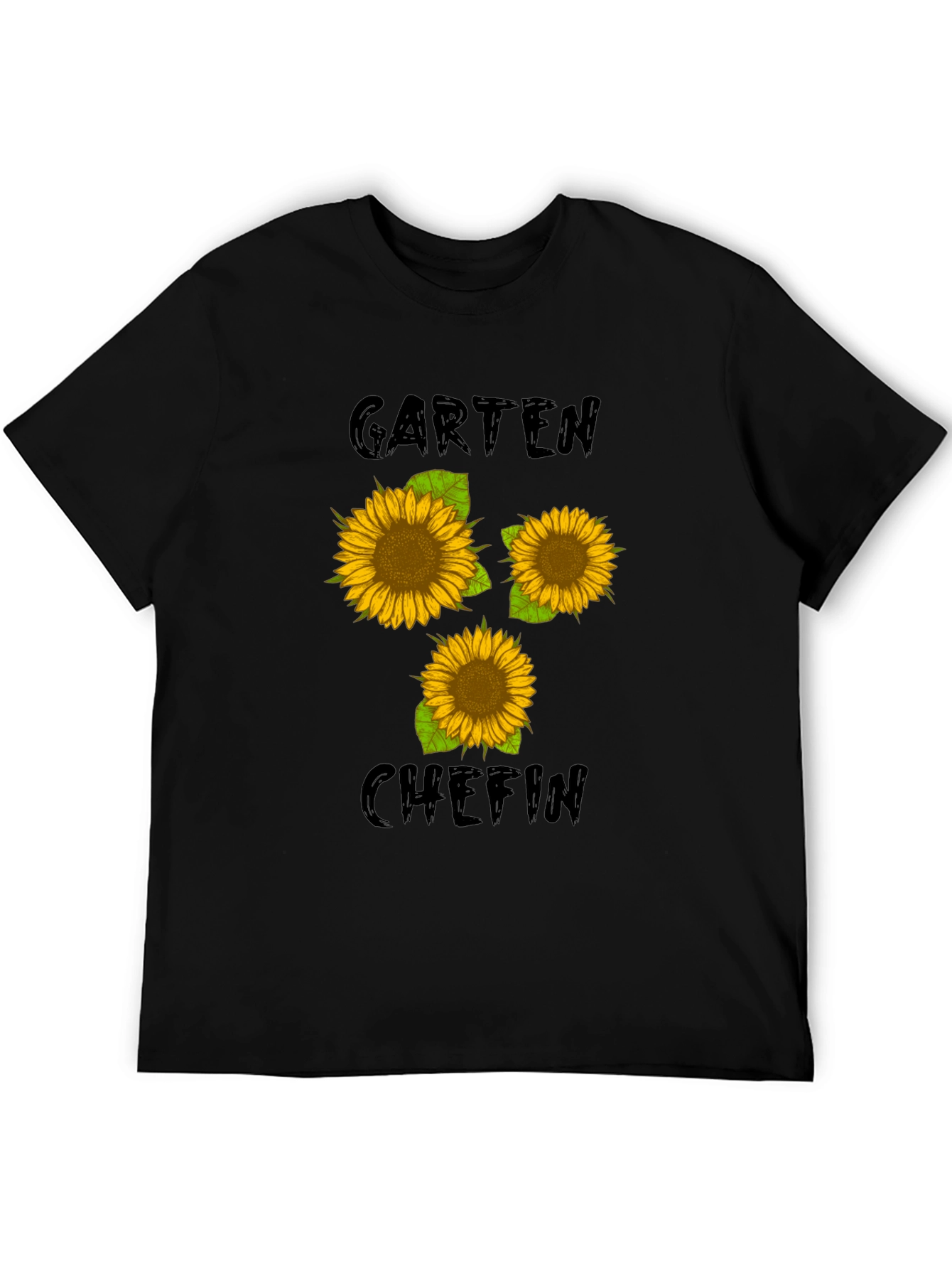 Garten Chefin Sunflower Graphic Tee - Black