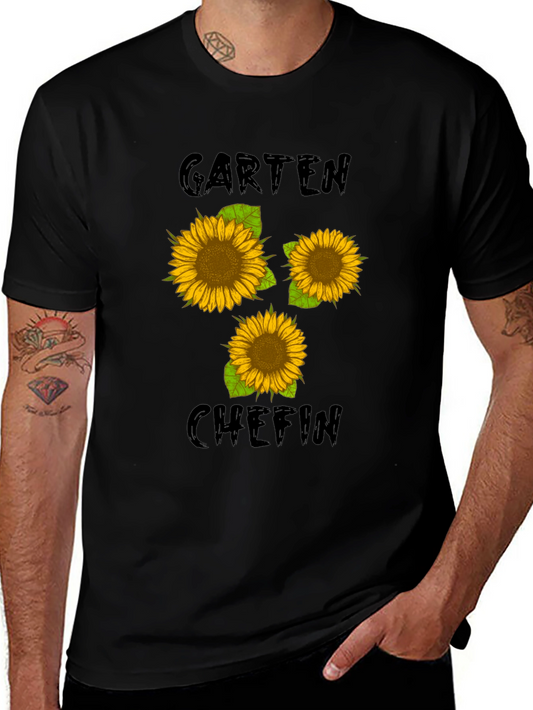Garten Chefin Sunflower Graphic Tee - Black