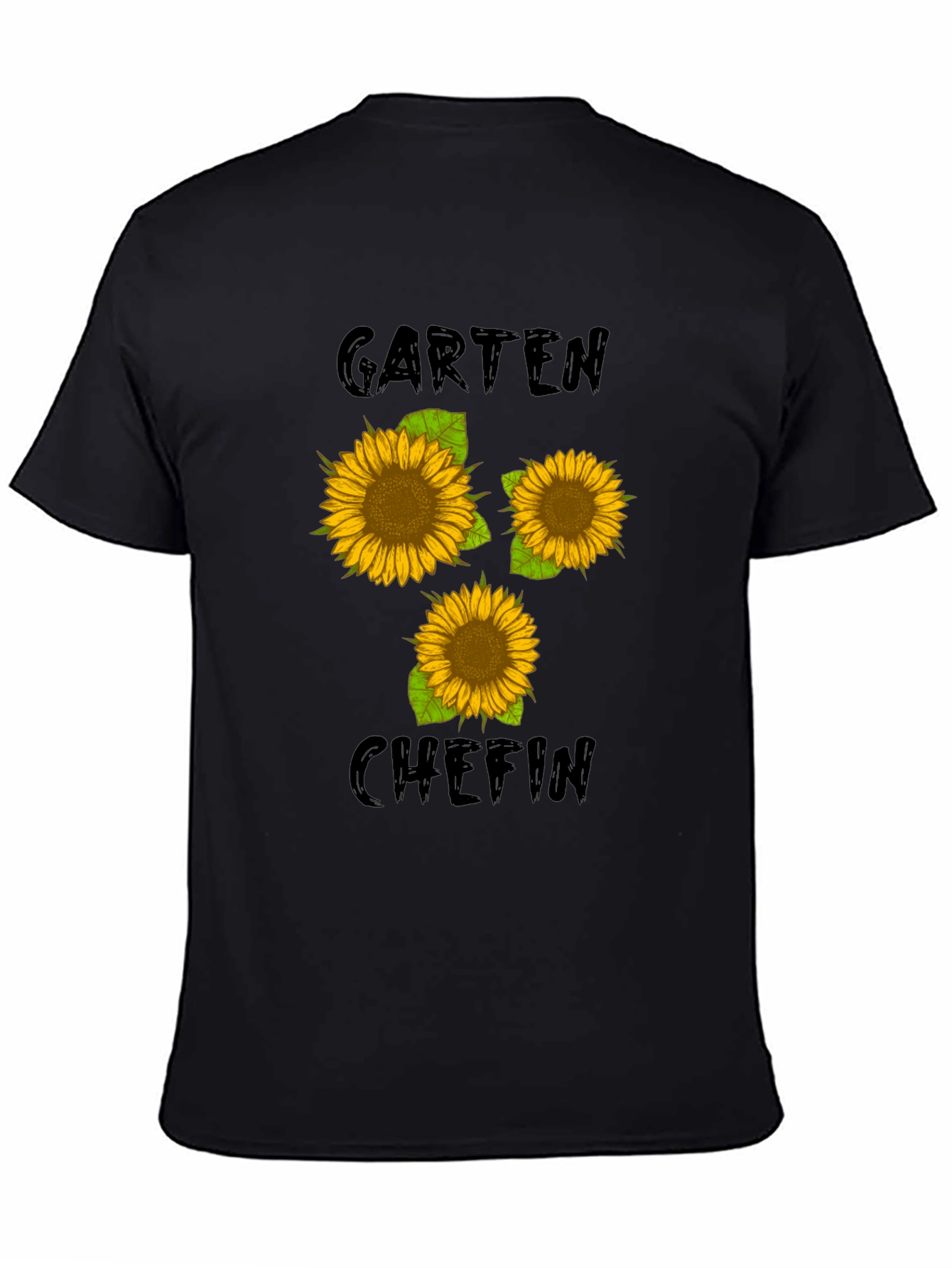 Garten Chefin Sunflower Graphic Tee - Black