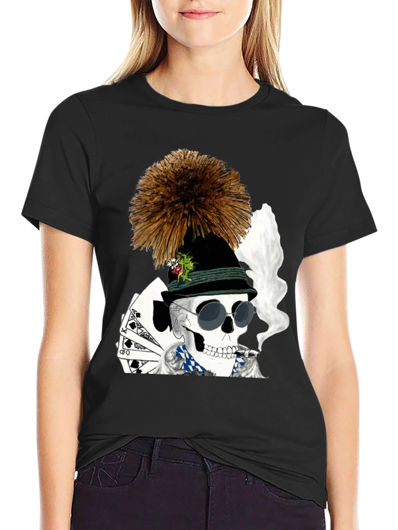 Skull Poker Player T-Shirt