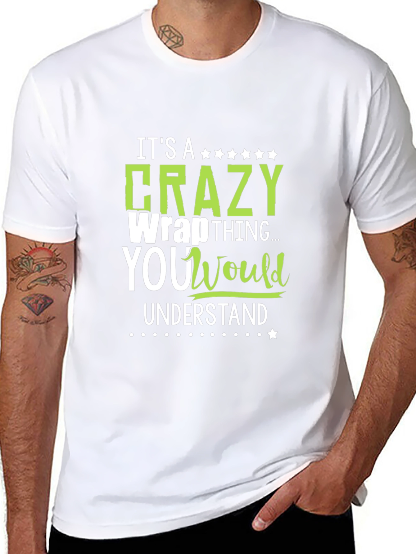 Crazy Wrap Thing T-Shirt - Funny Graphic Tee