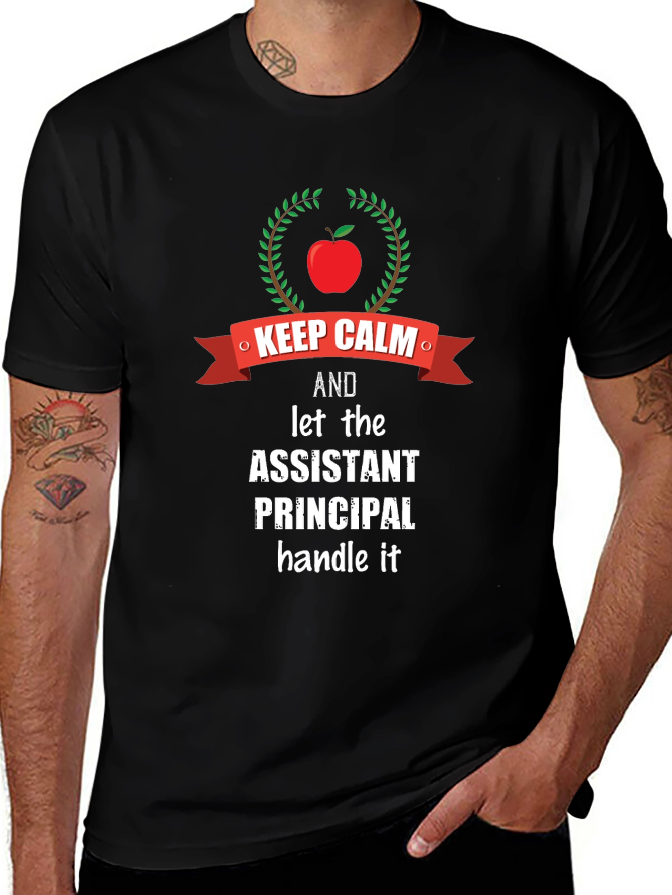 Assistant Principal Keep Calm Graphic T-Shirt