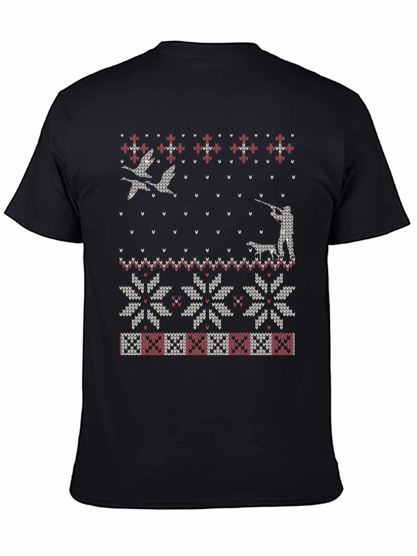 Ugly Christmas Sweater Style Hunting T-Shirt