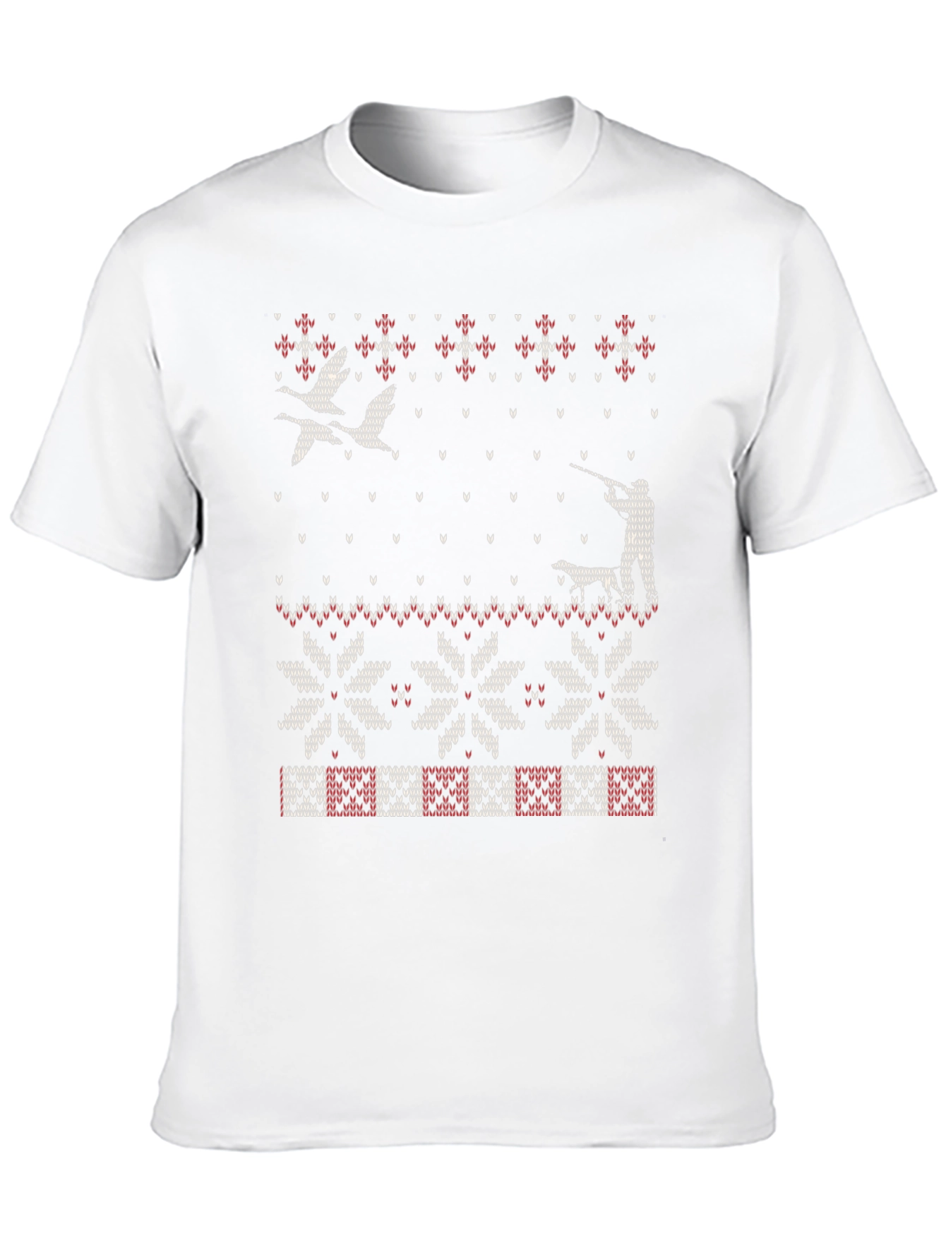 Ugly Christmas Sweater Style Hunting T-Shirt