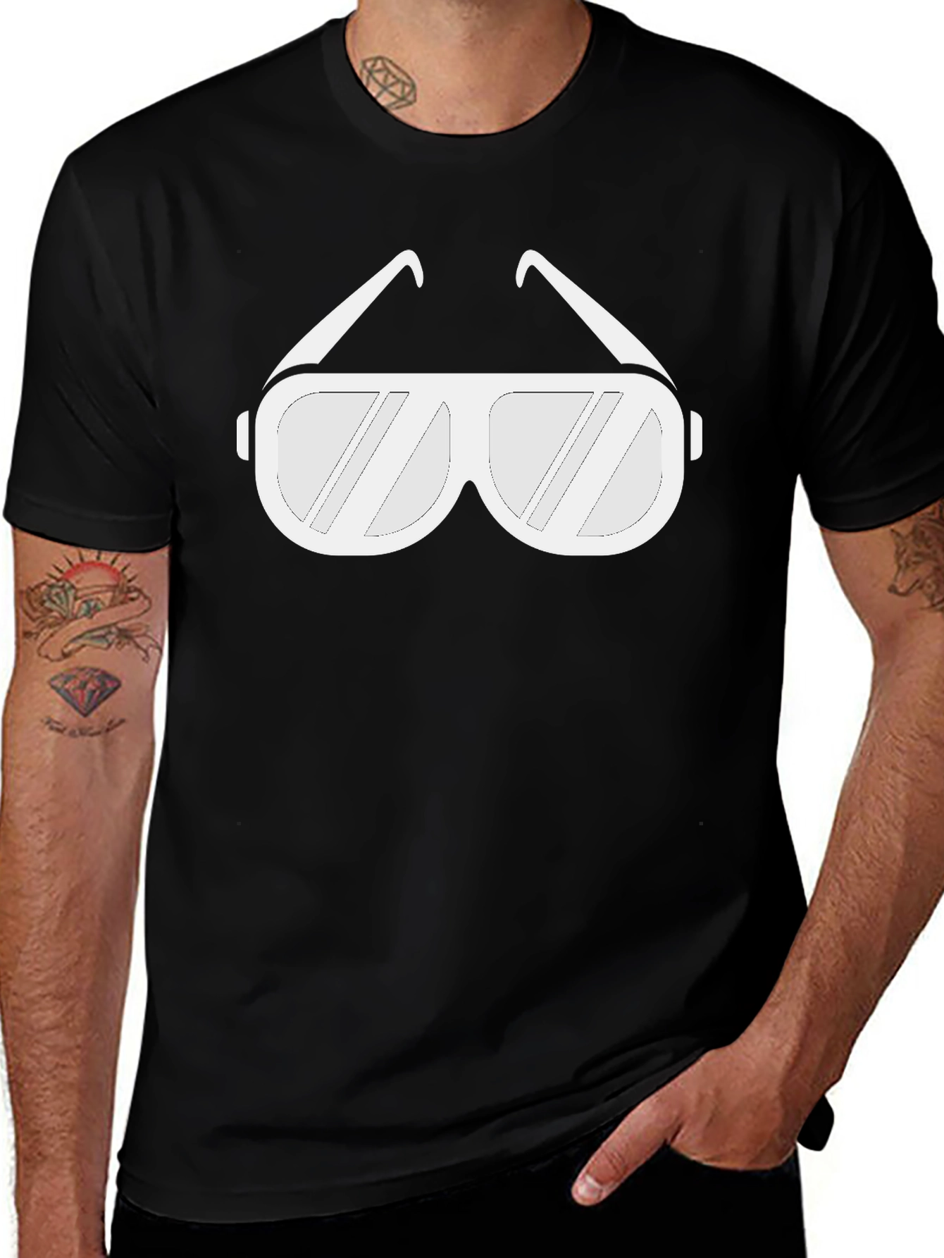 Cool Shades Tee - Black Graphic T-Shirt