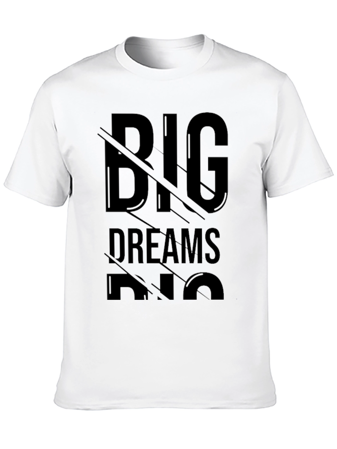 Big Dreams Mens Black Graphic T-Shirt