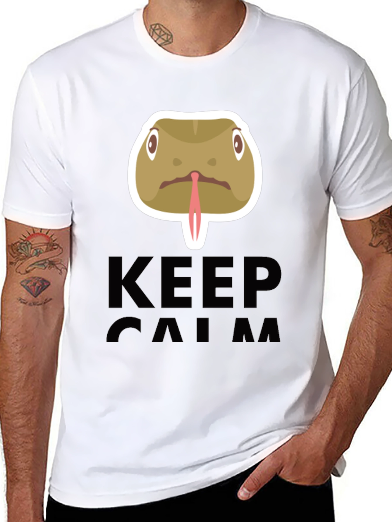 Keep Calm Snake Tongue T-Shirt