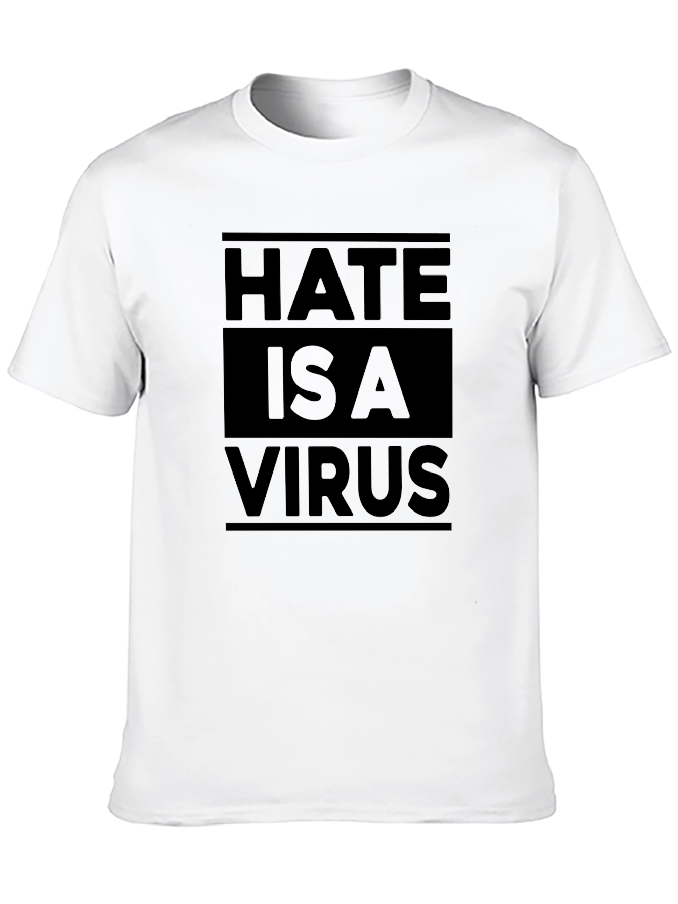 Hate is a Virus Graphic T-Shirt - Black