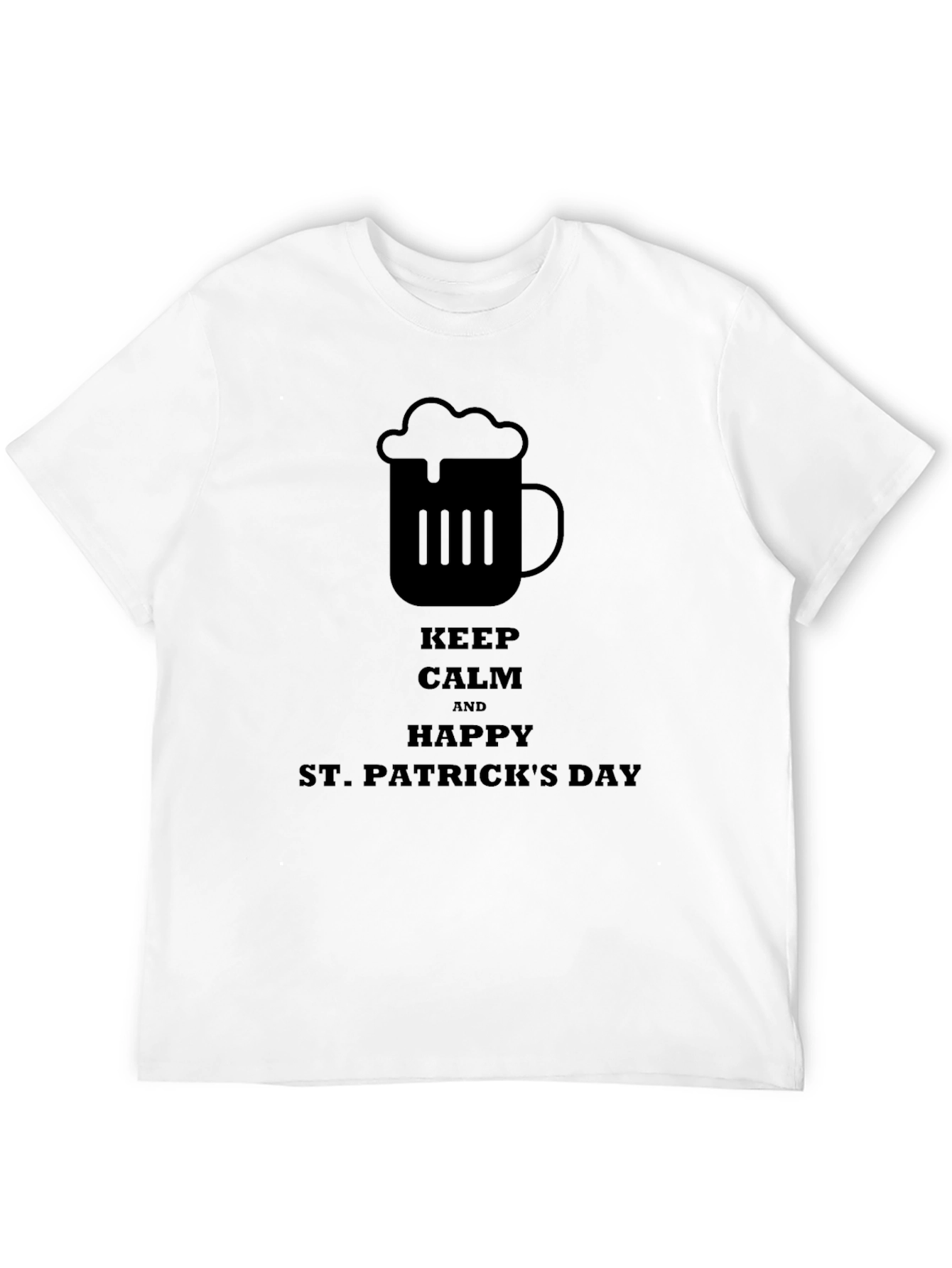 Keep Calm St. Patricks Day Black T-Shirt