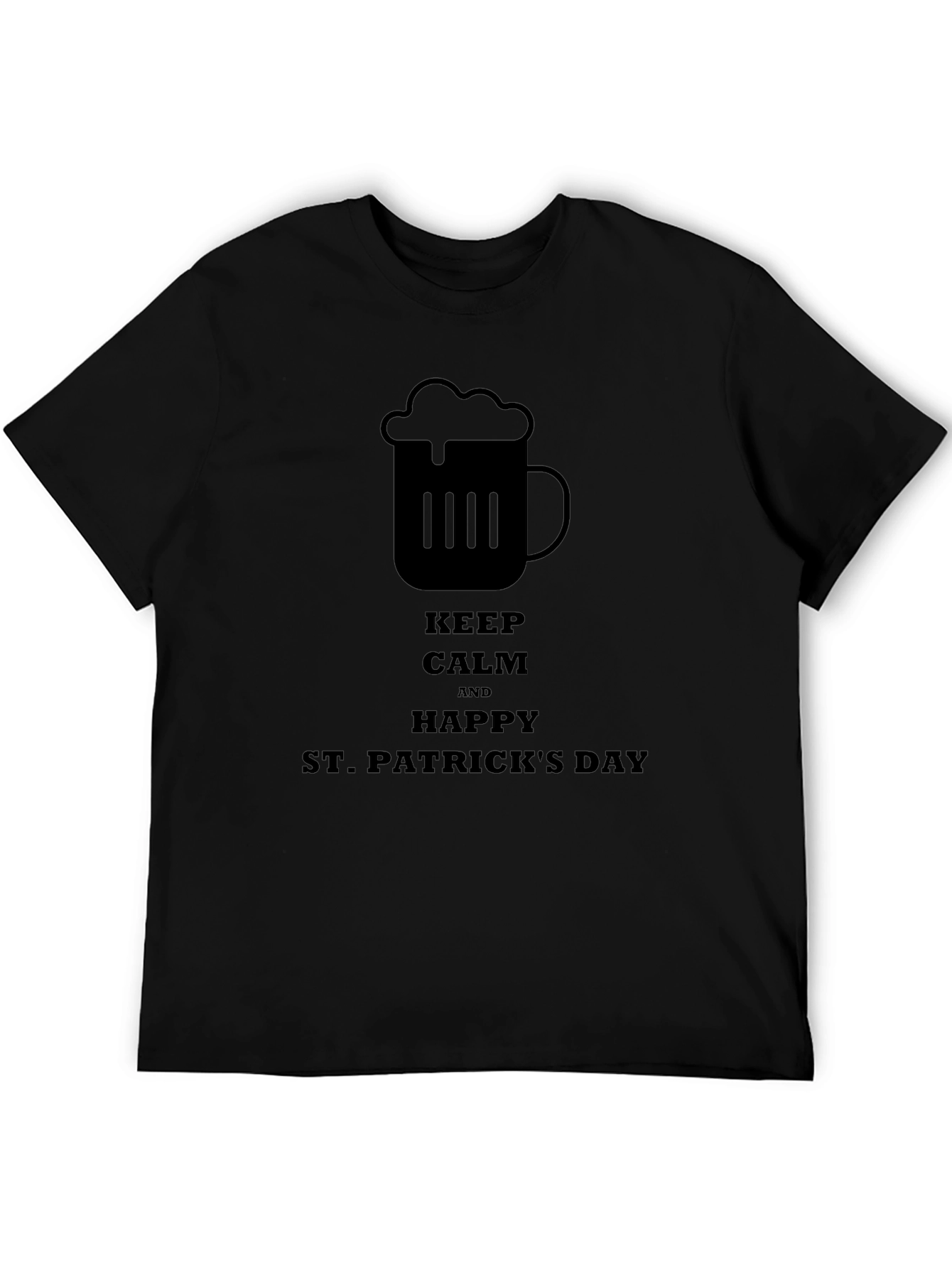 Keep Calm St. Patricks Day Black T-Shirt