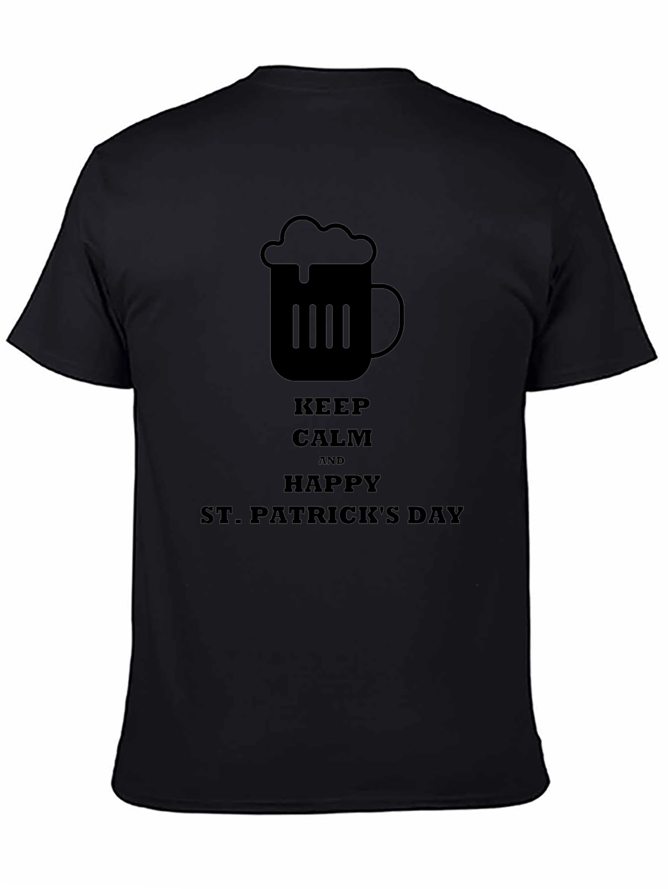 Keep Calm St. Patricks Day Black T-Shirt