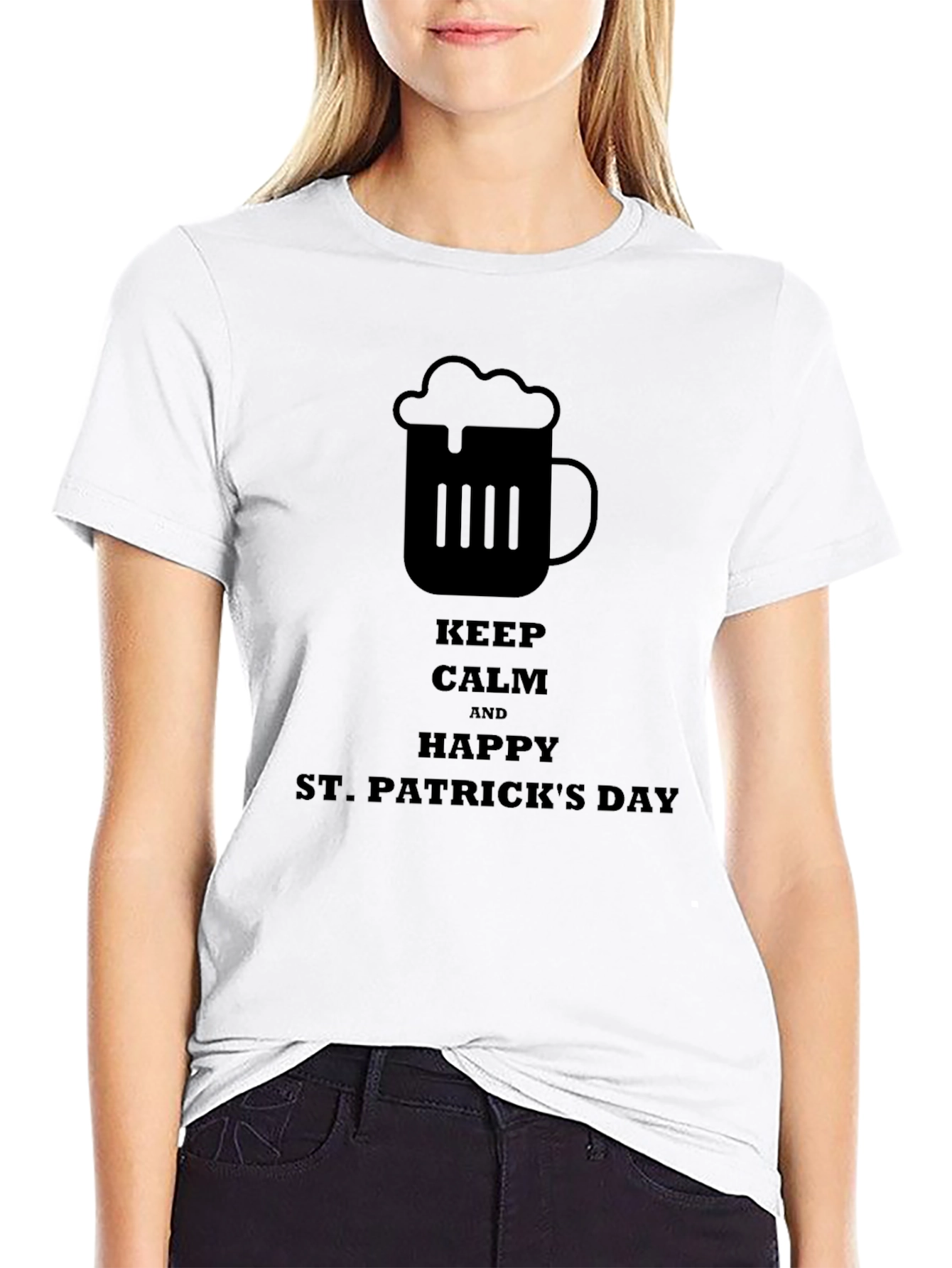 Keep Calm St. Patricks Day Black T-Shirt
