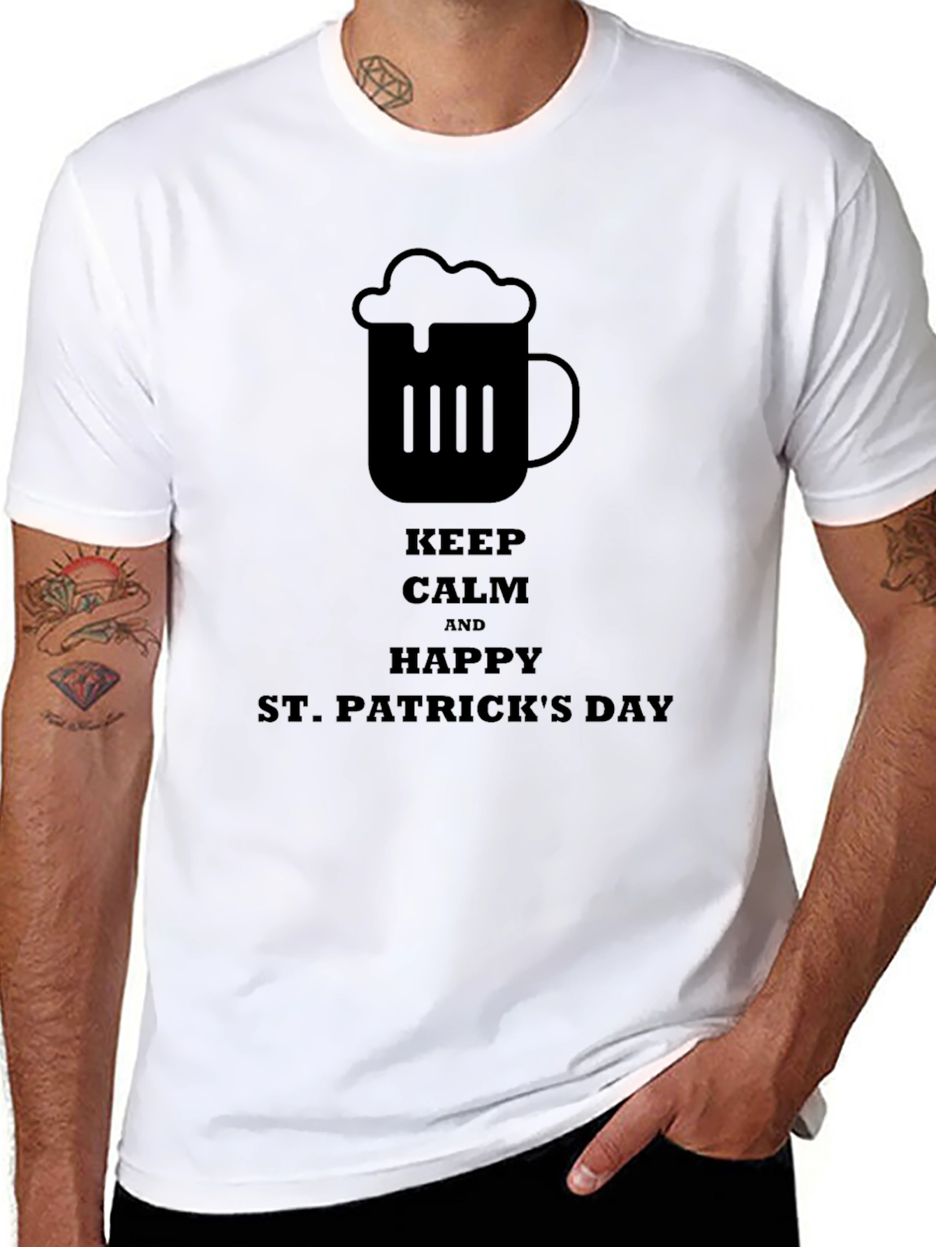 Keep Calm St. Patricks Day Black T-Shirt