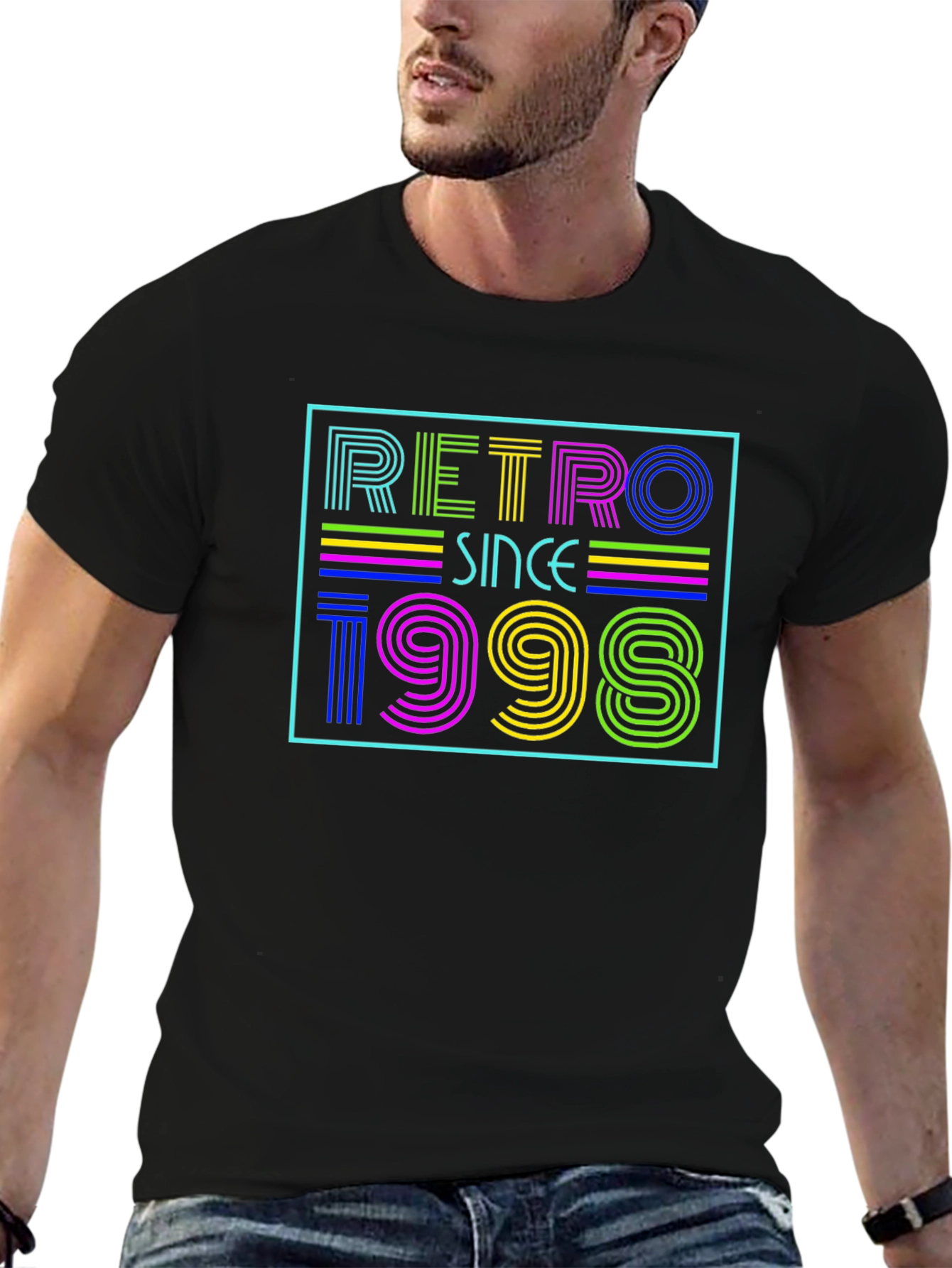 Retro Since 1998 Graphic Tee - Black