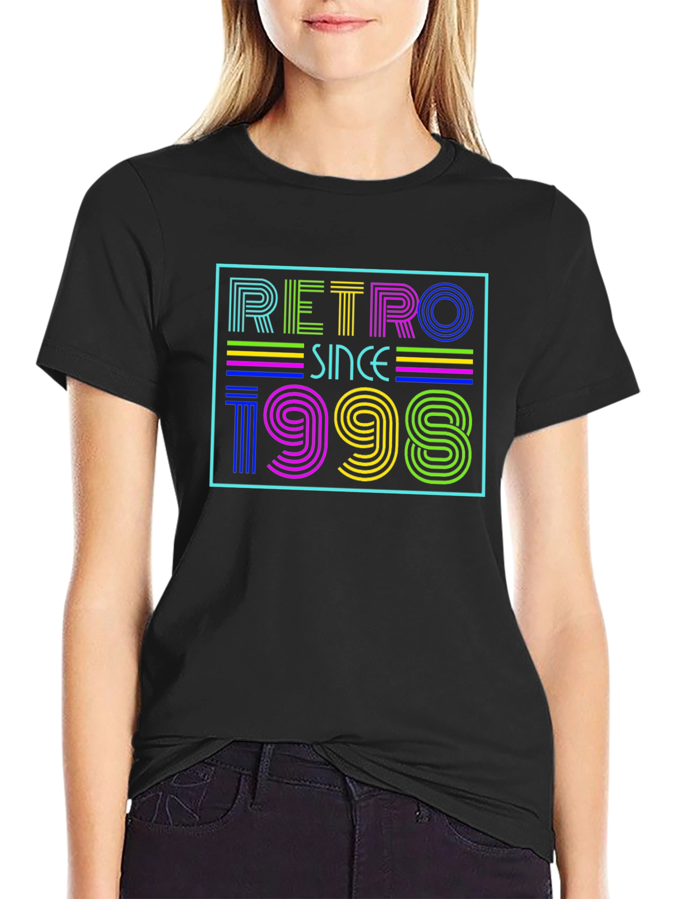 Retro Since 1998 Graphic Tee - Black