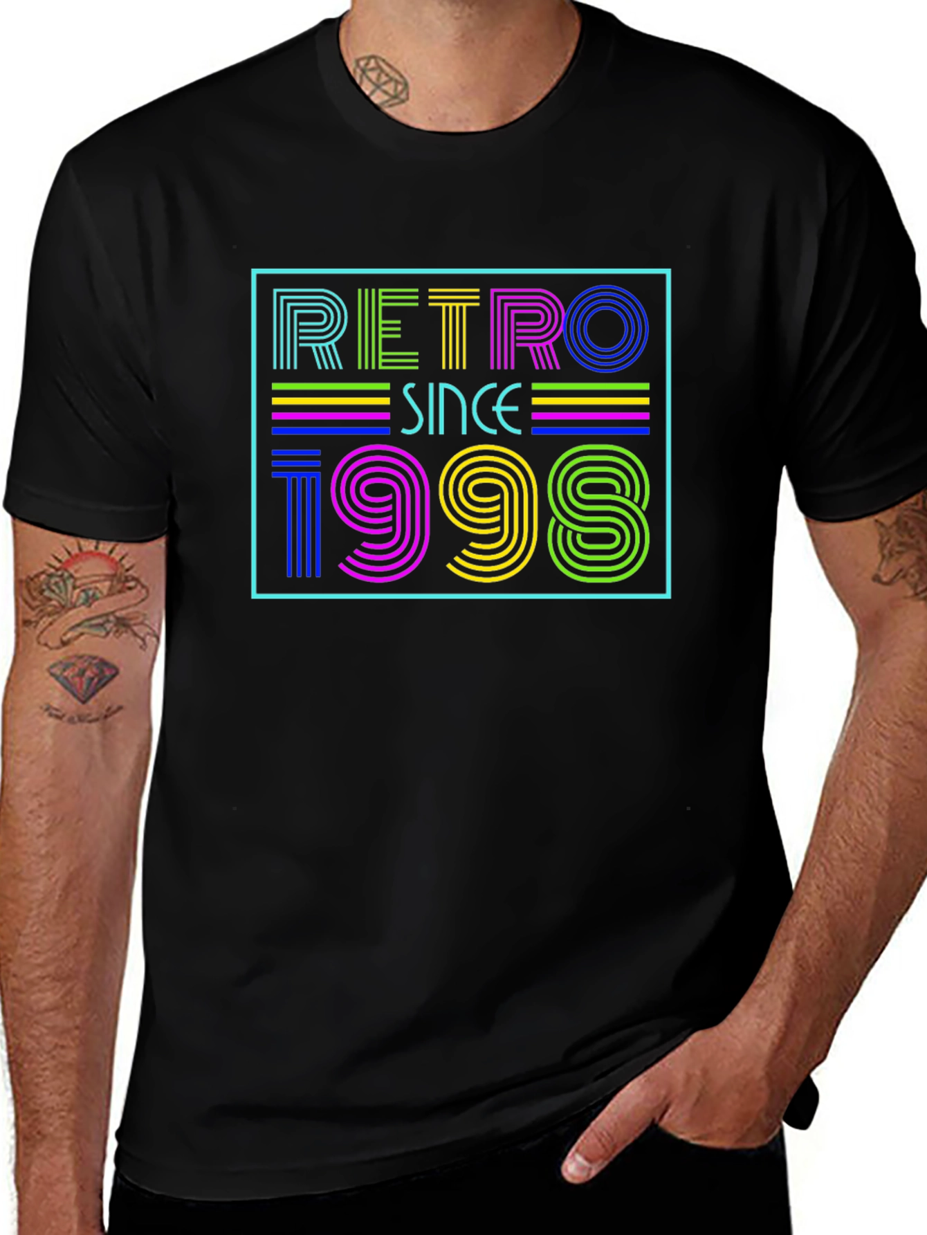 Retro Since 1998 Graphic Tee - Black