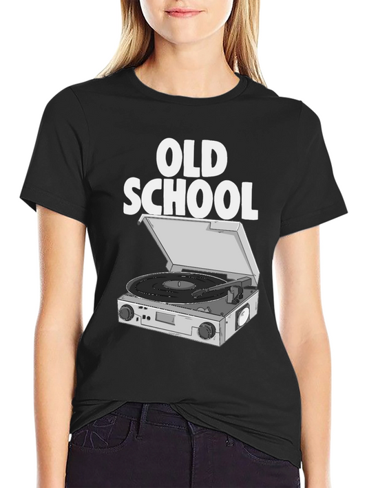 Old School Turntable T-Shirt - Retro Music Tee