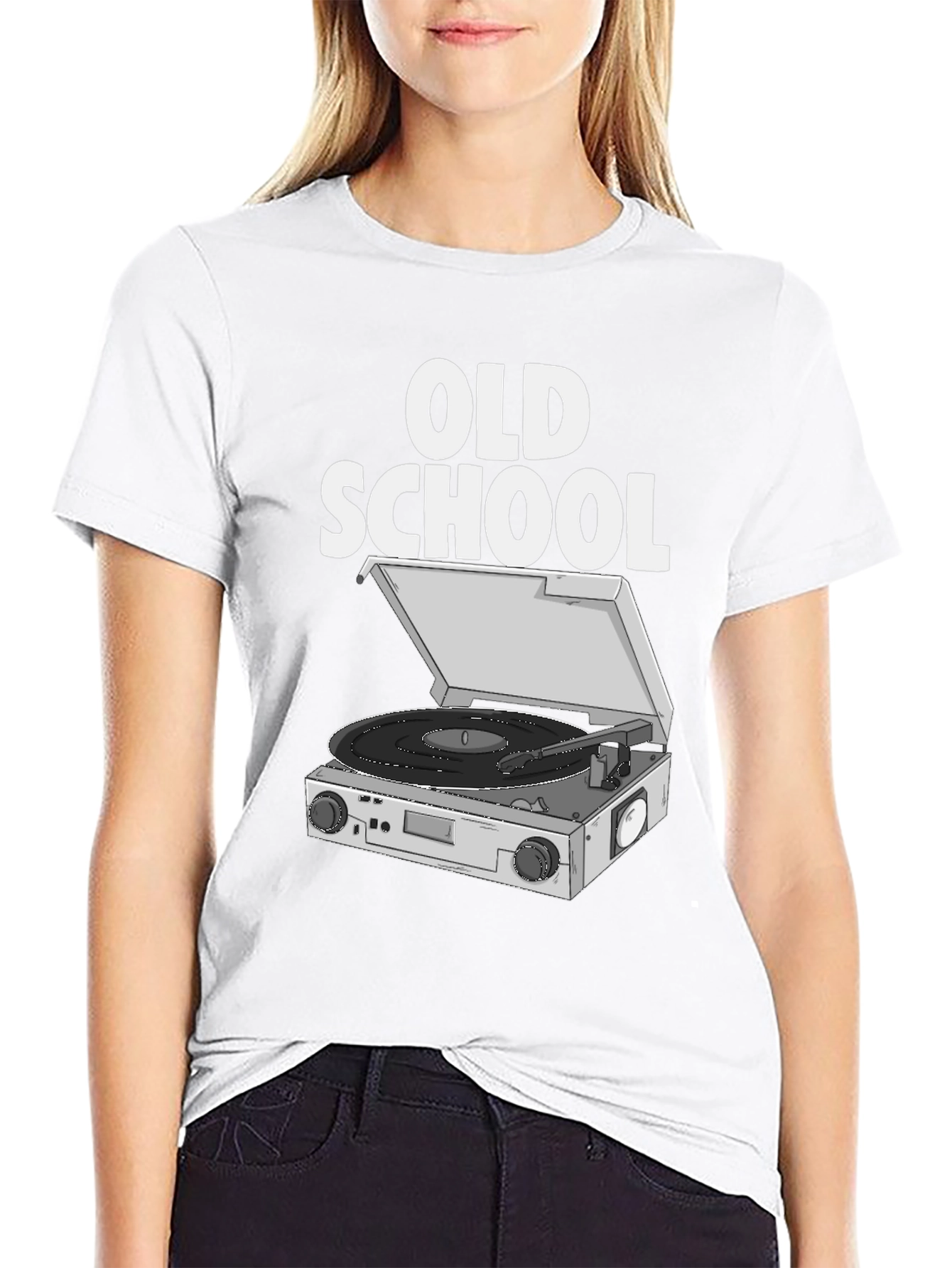 Old School Turntable T-Shirt - Retro Music Tee