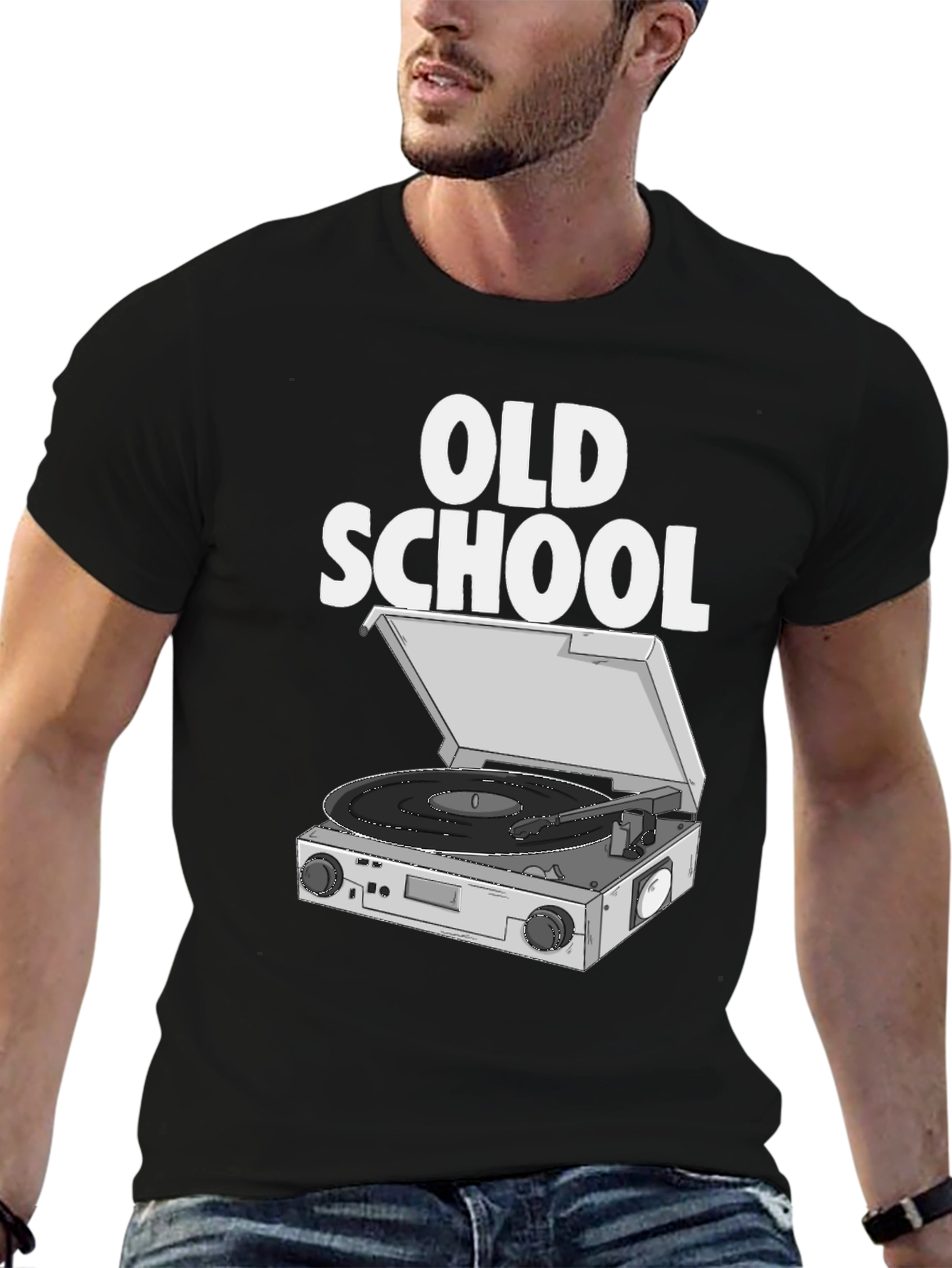 Old School Turntable T-Shirt - Retro Music Tee