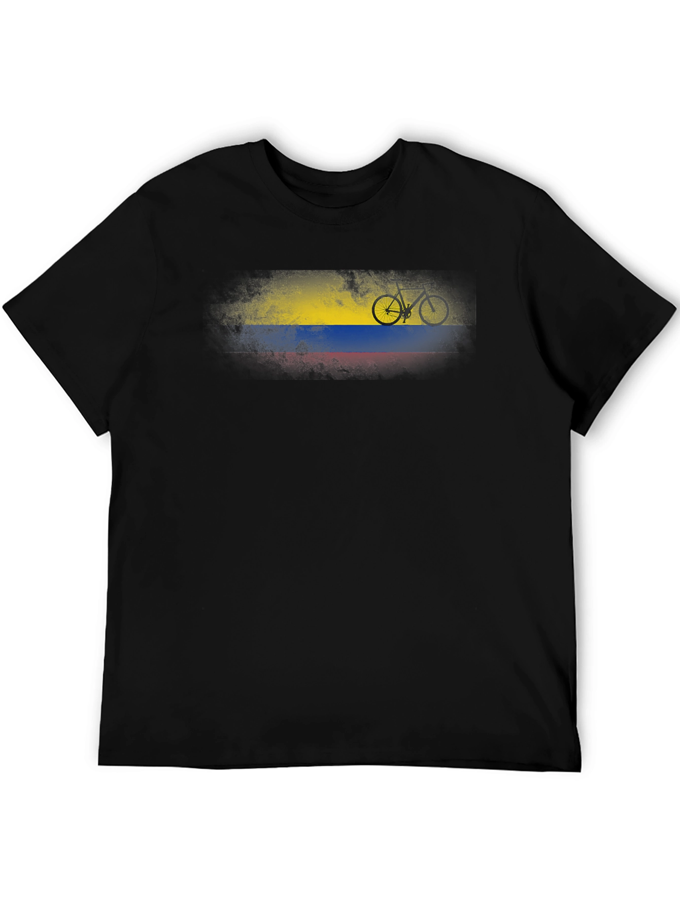 Colombia Flag Bicycle Graphic T-Shirt