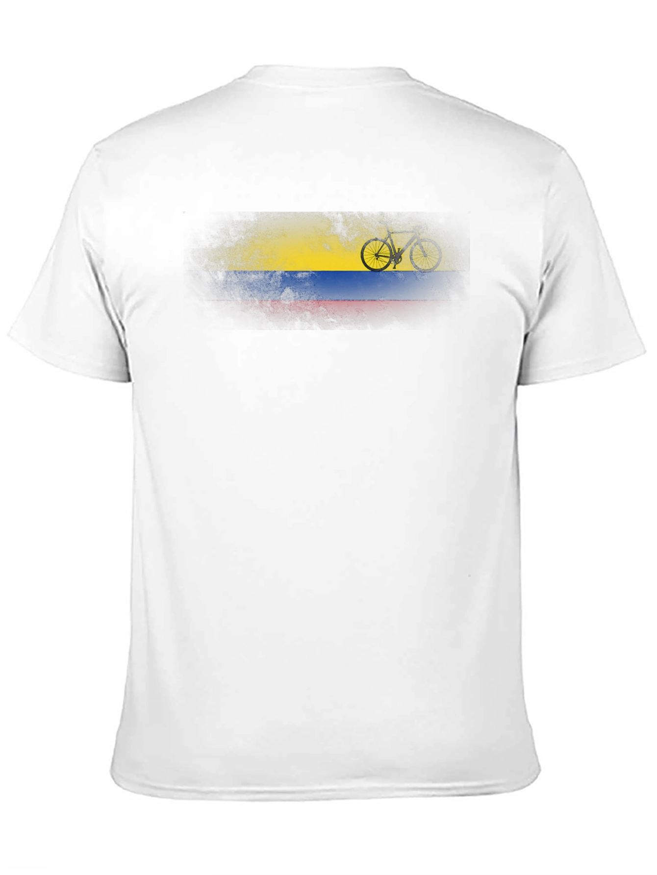 Colombia Flag Bicycle Graphic T-Shirt
