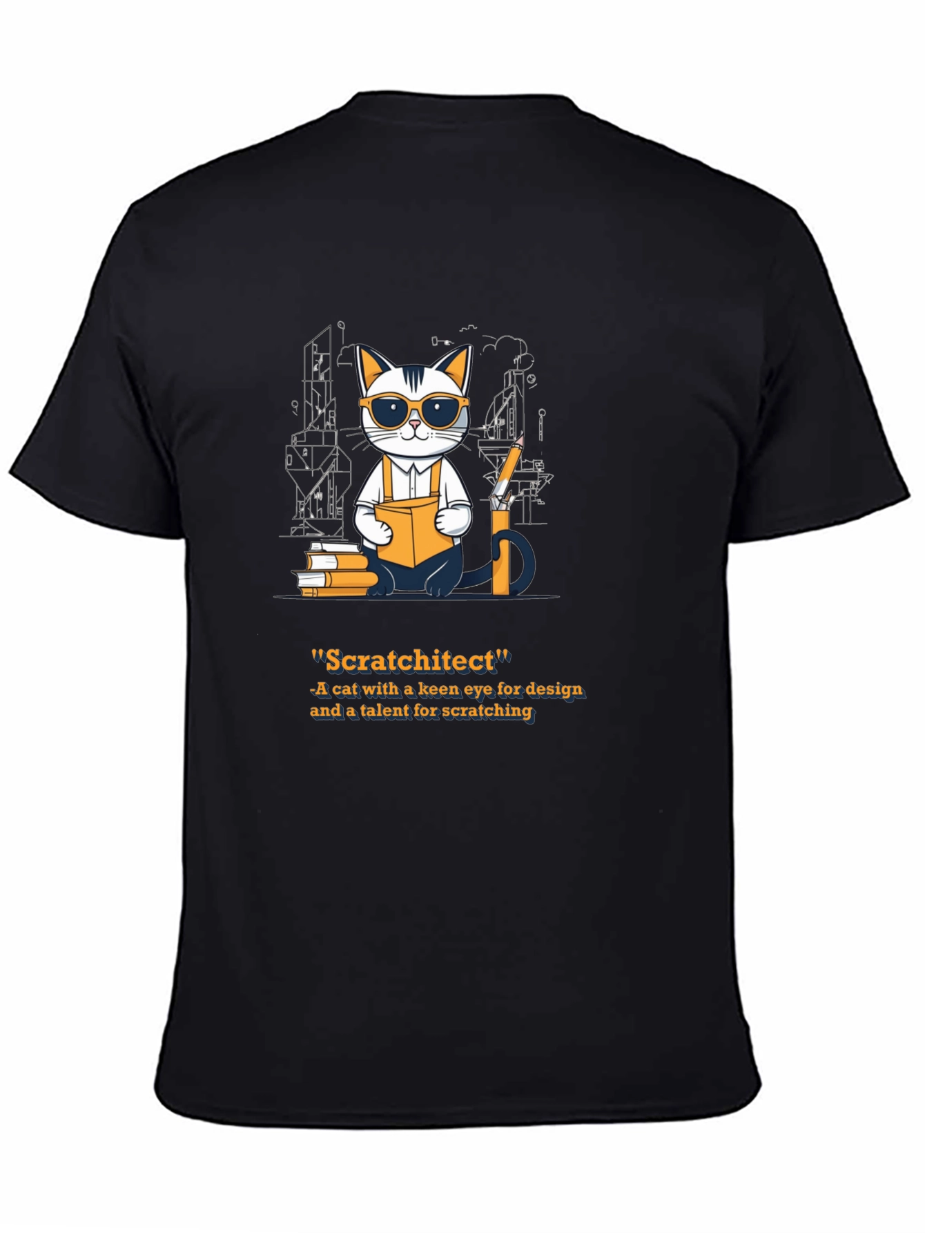Scratchitect T-Shirt - Cat Architect Design
