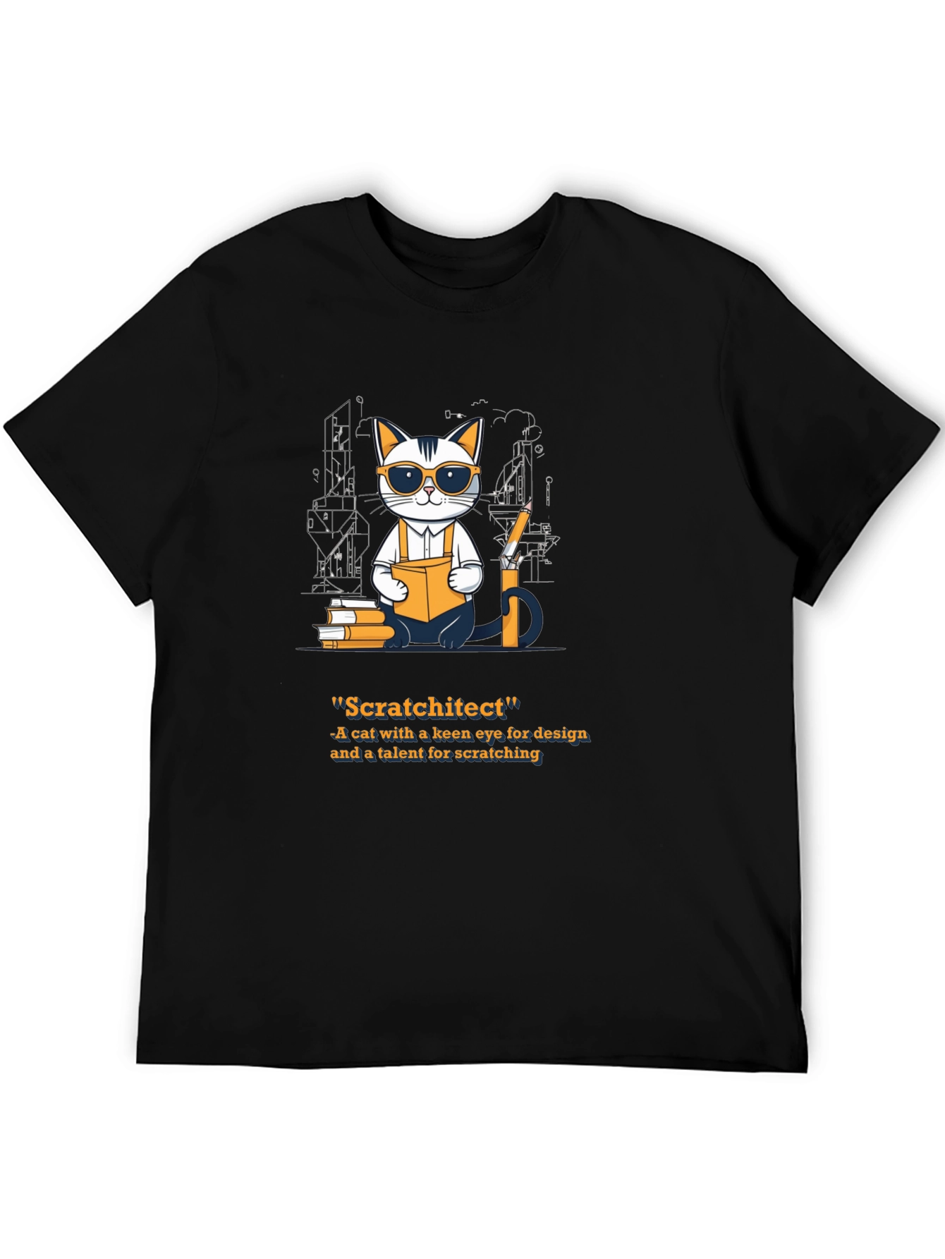 Scratchitect T-Shirt - Cat Architect Design
