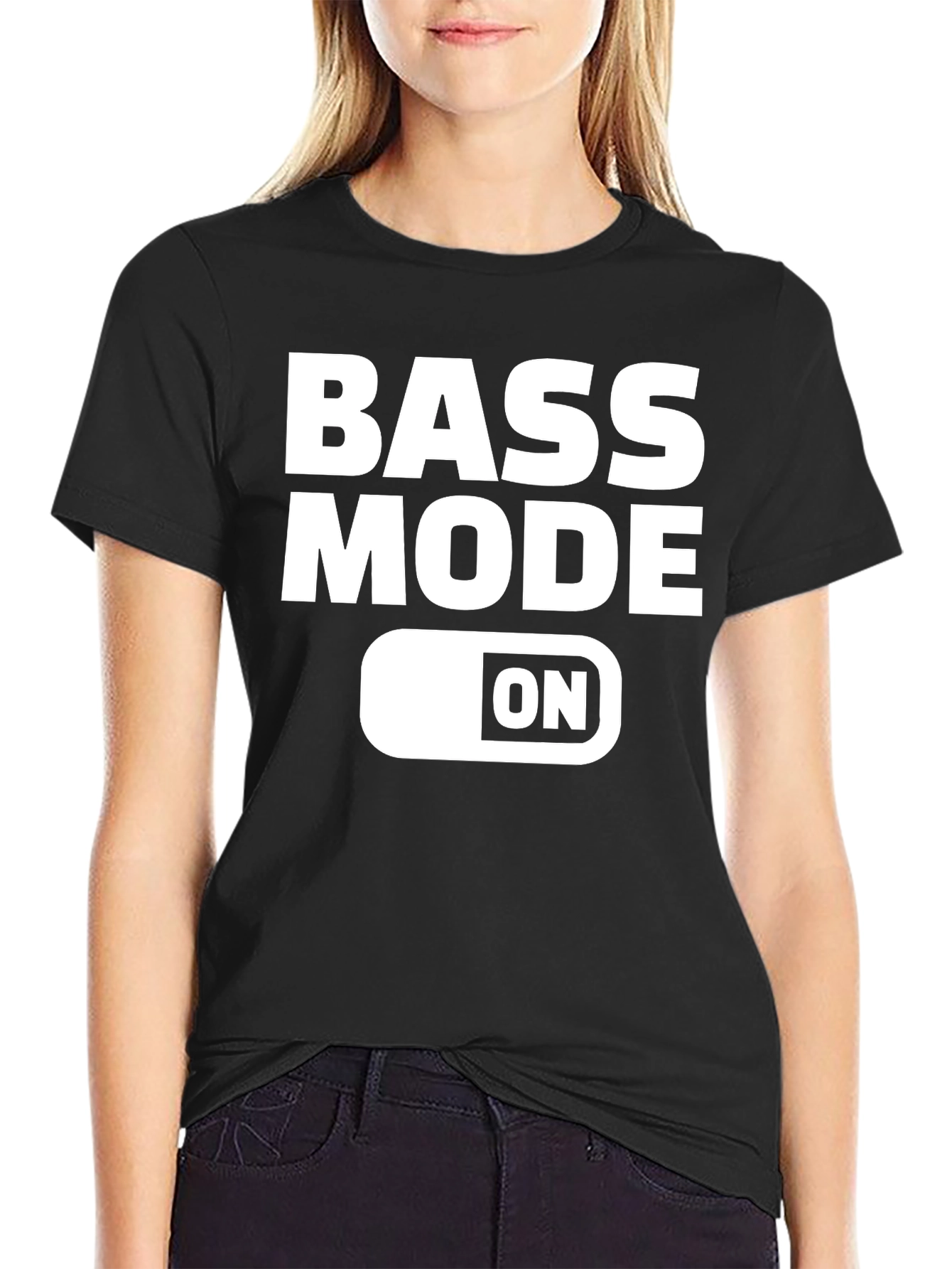 Bass Mode ON Black T-Shirt