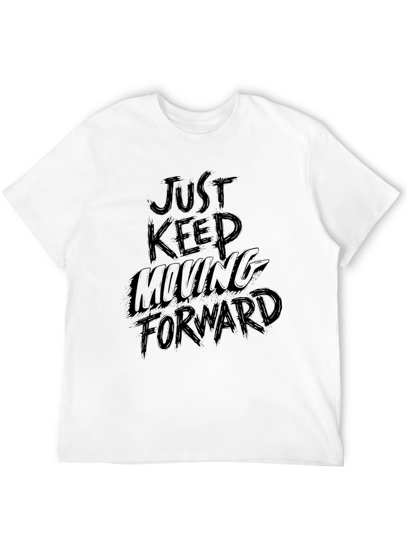 Just Keep Moving Forward Black T-Shirt