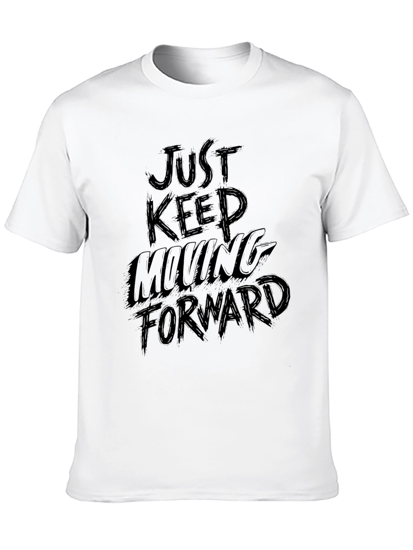 Just Keep Moving Forward Black T-Shirt