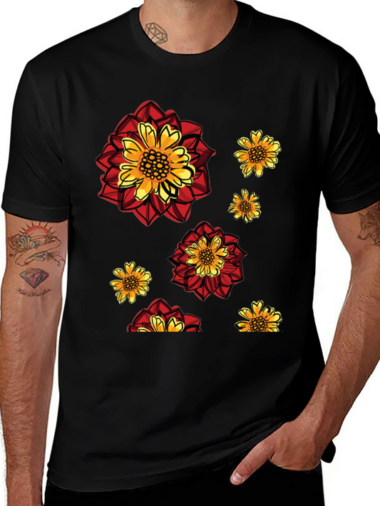 Floral Print Crew Neck T-Shirt