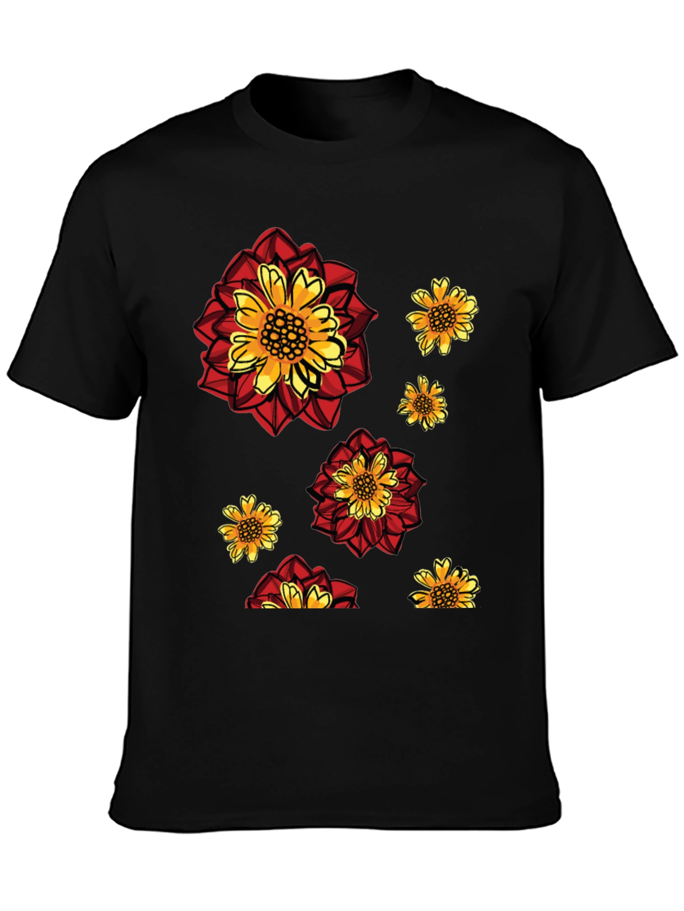 Floral Print Crew Neck T-Shirt