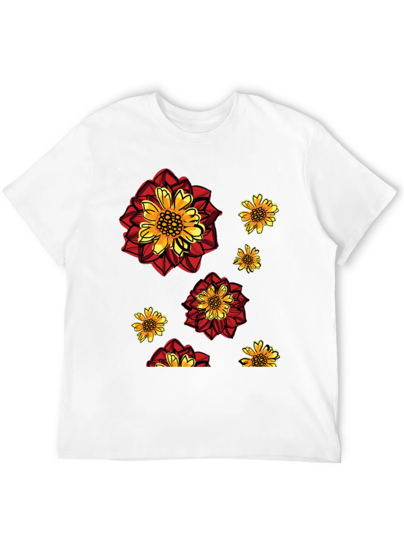 Floral Print Crew Neck T-Shirt