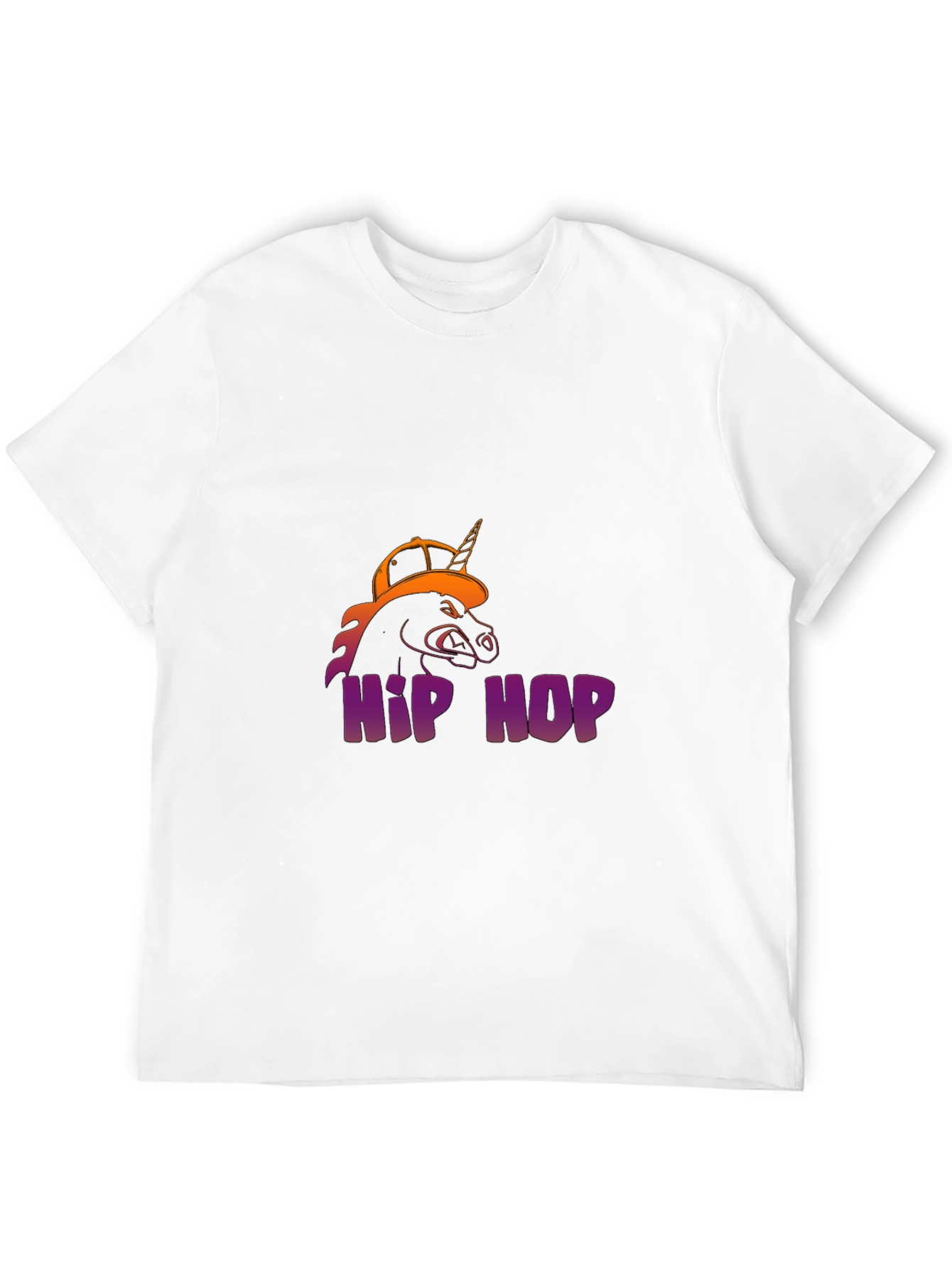 Hip Hop Unicorn Black T-Shirt