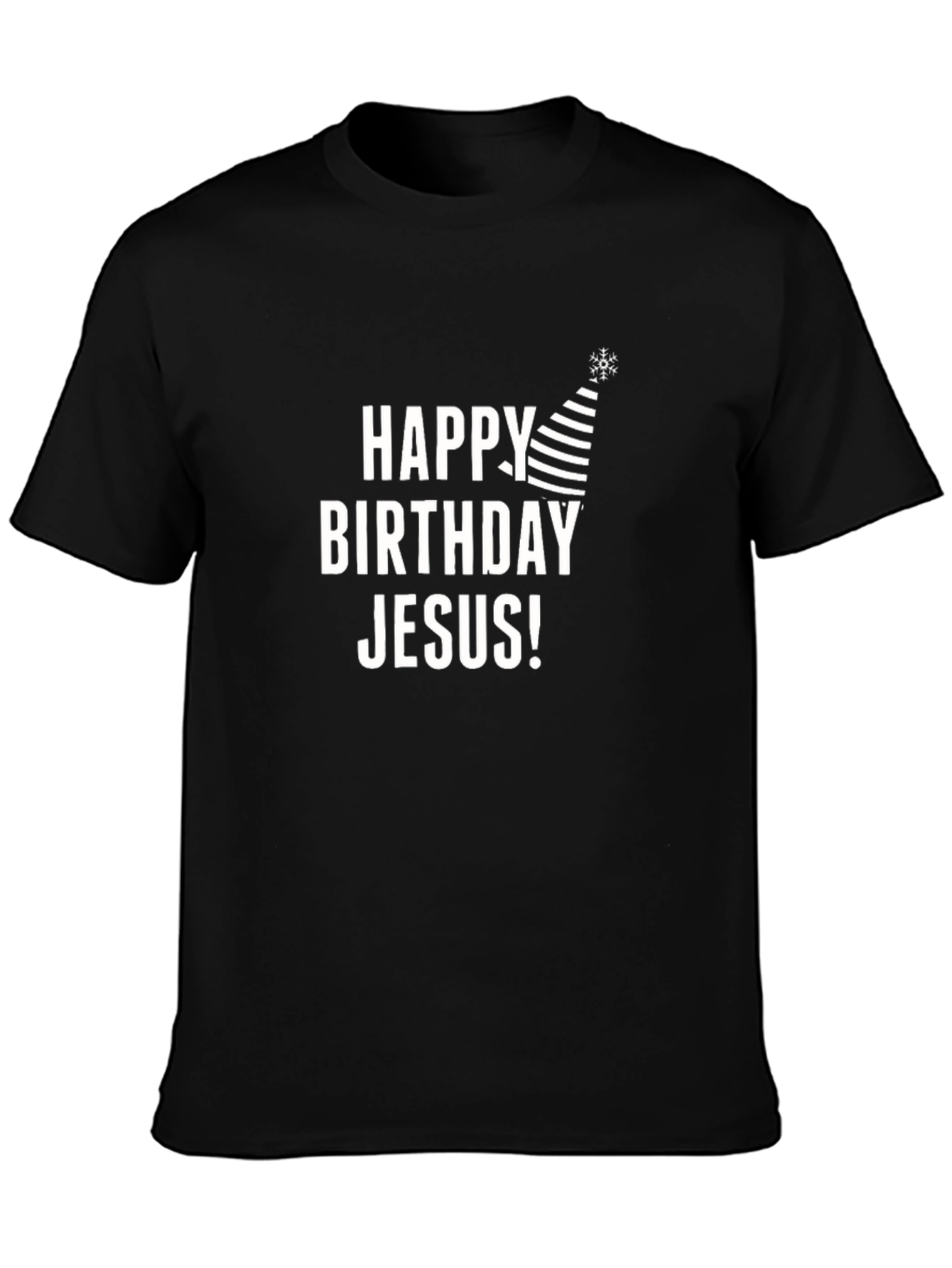 Happy Birthday Jesus T-Shirt Black Holiday Graphic Tee