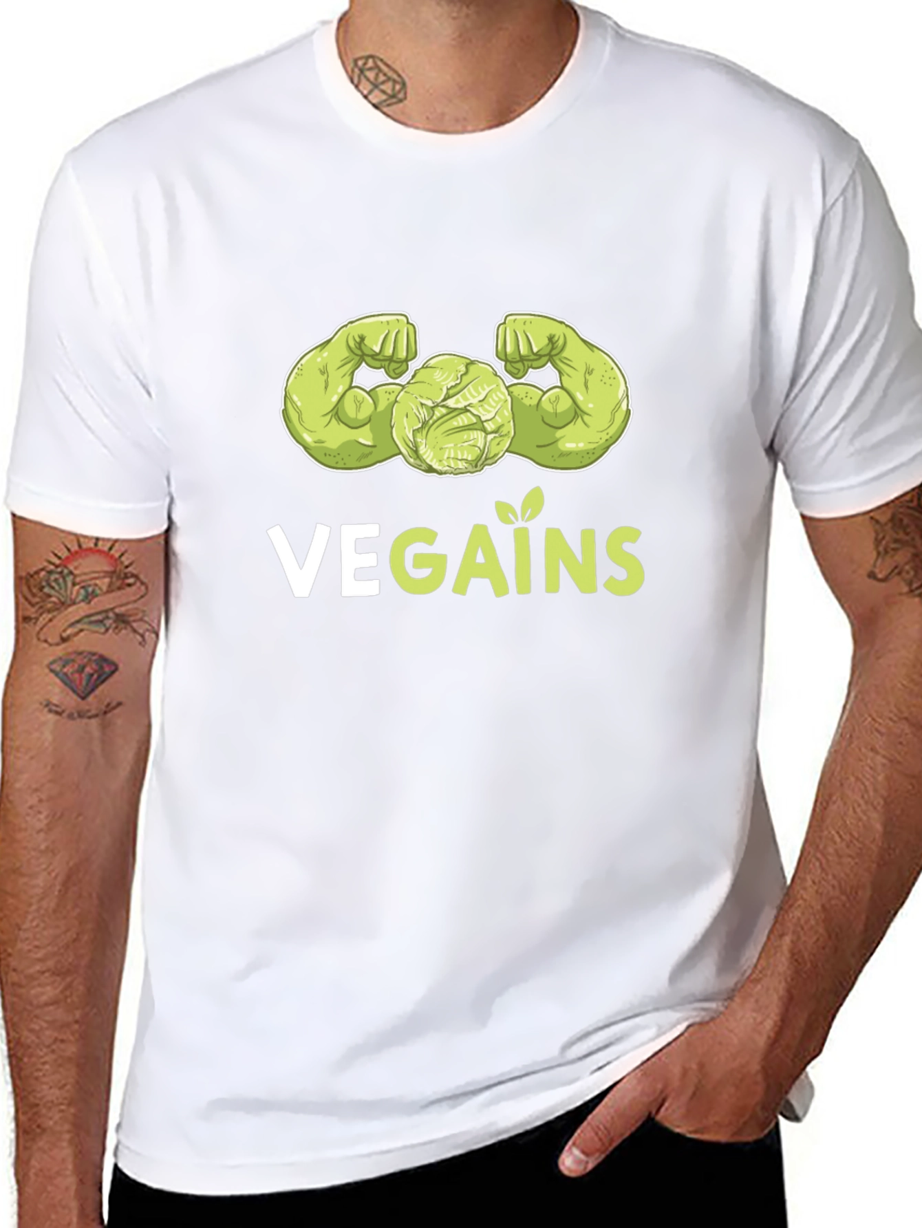 Vegan Gains T-Shirt - Plant Powered Fitness