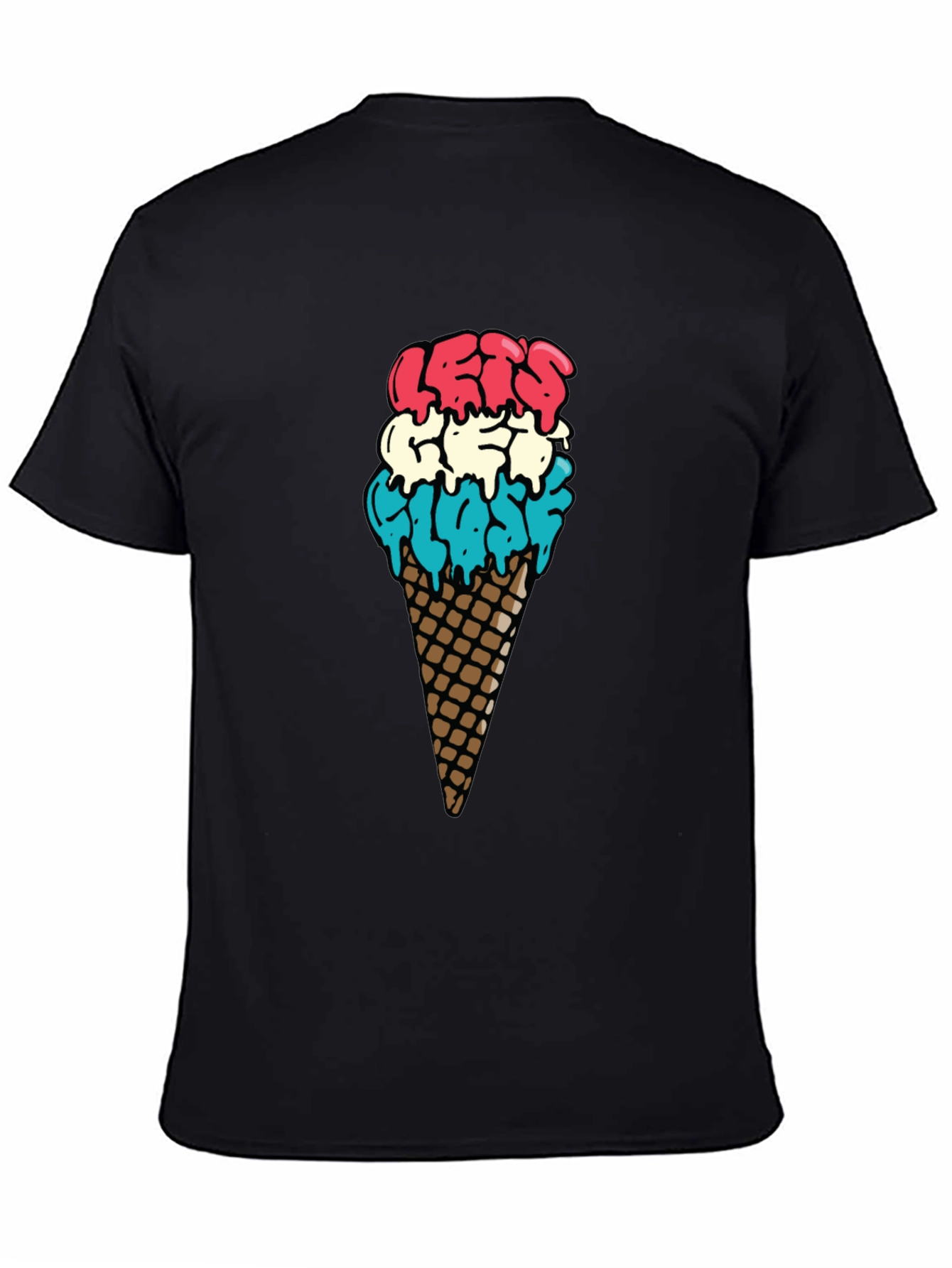 Lets Get Wasted Ice Cream Cone Graphic Tee