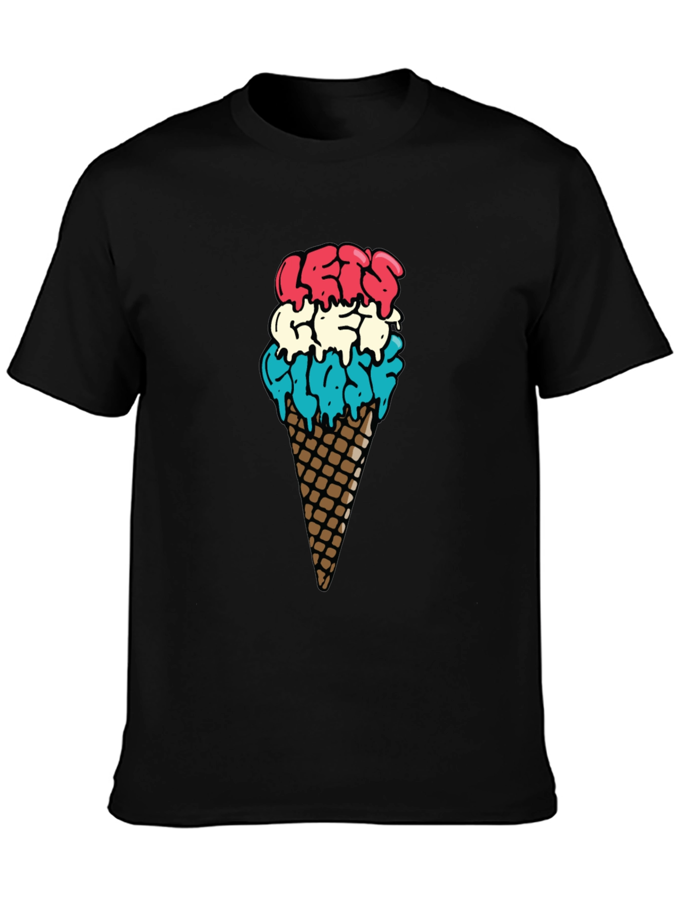 Lets Get Wasted Ice Cream Cone Graphic Tee