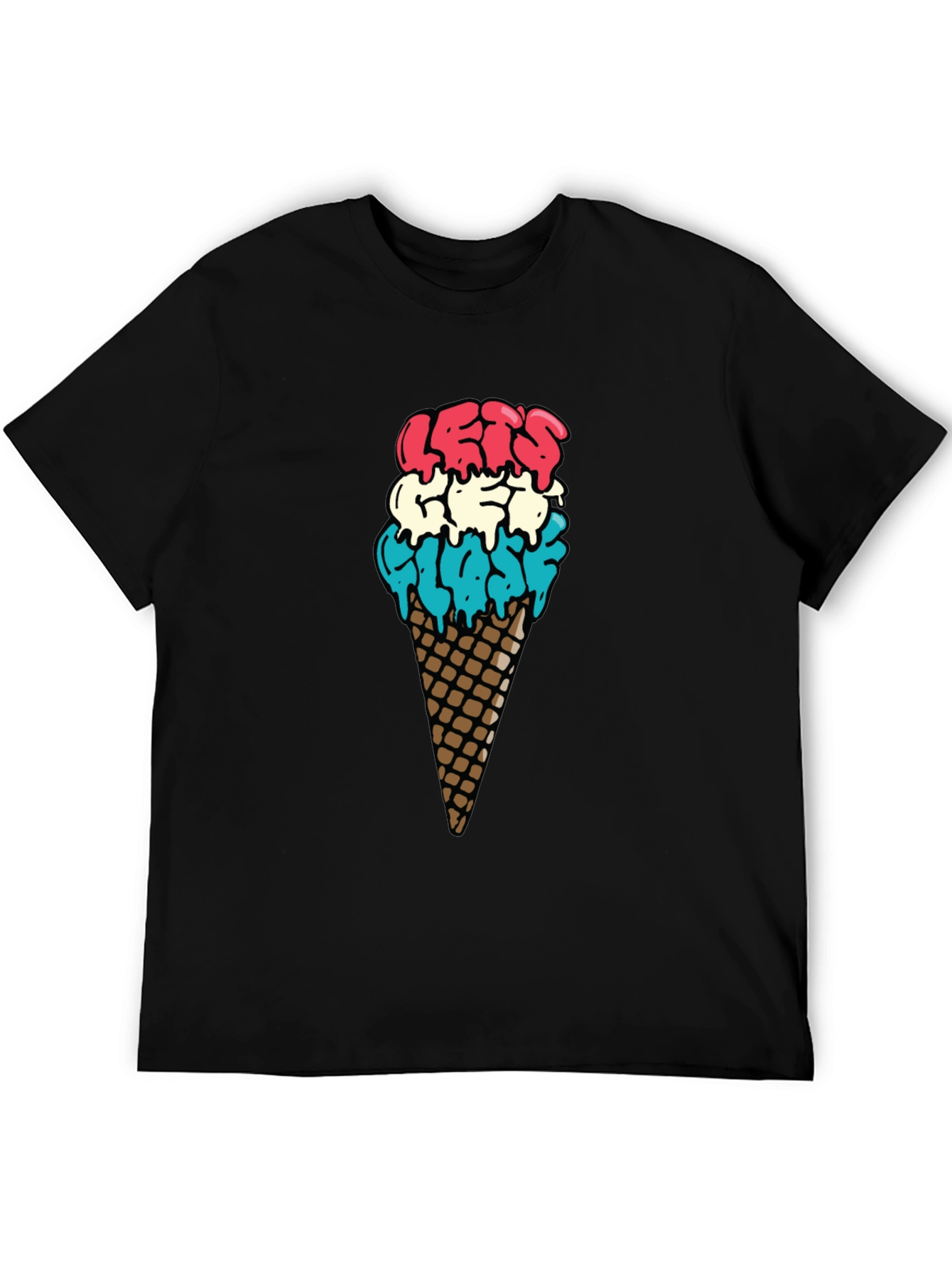 Lets Get Wasted Ice Cream Cone Graphic Tee